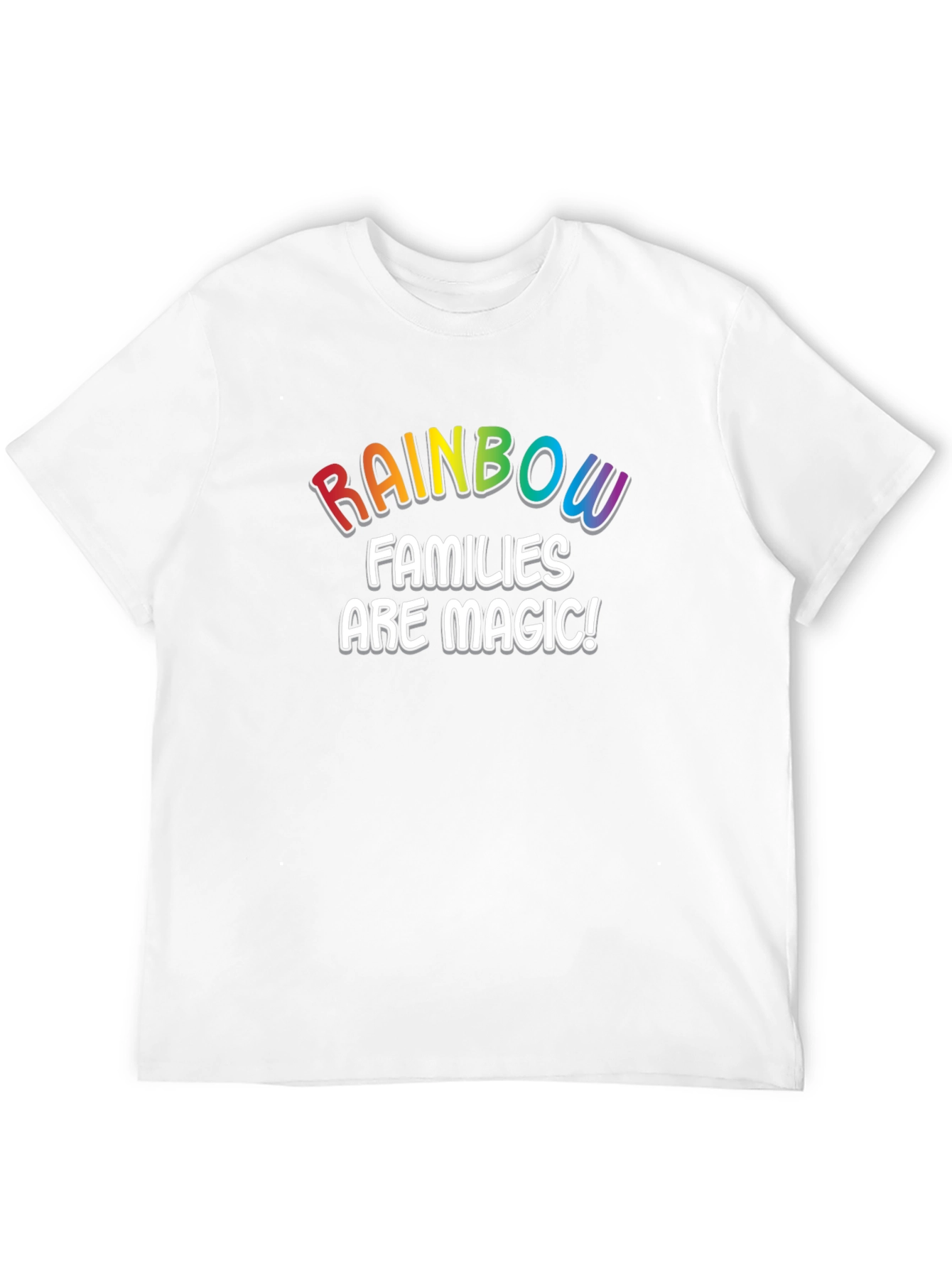 Rainbow Families Are Magic! Black T-Shirt