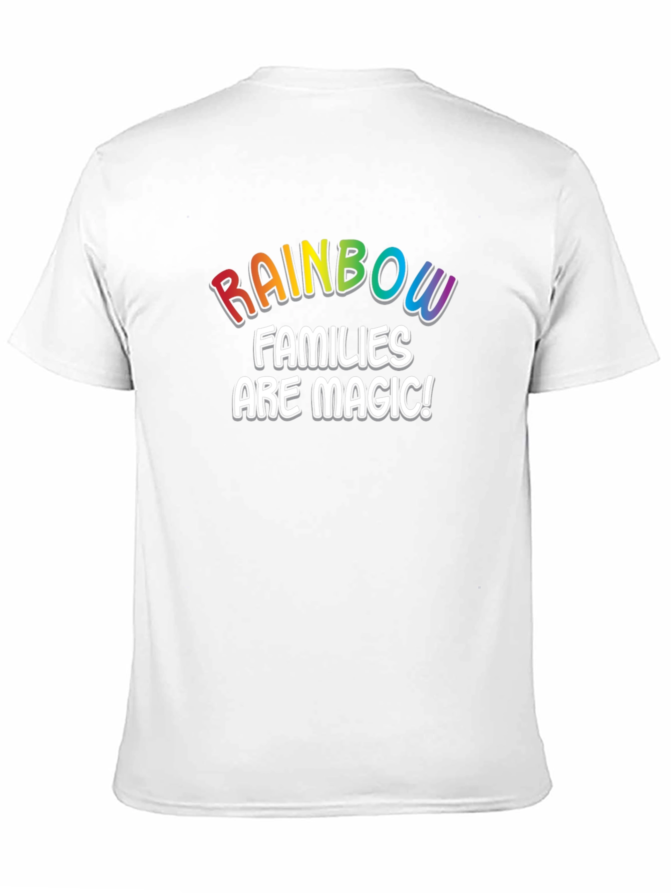Rainbow Families Are Magic! Black T-Shirt