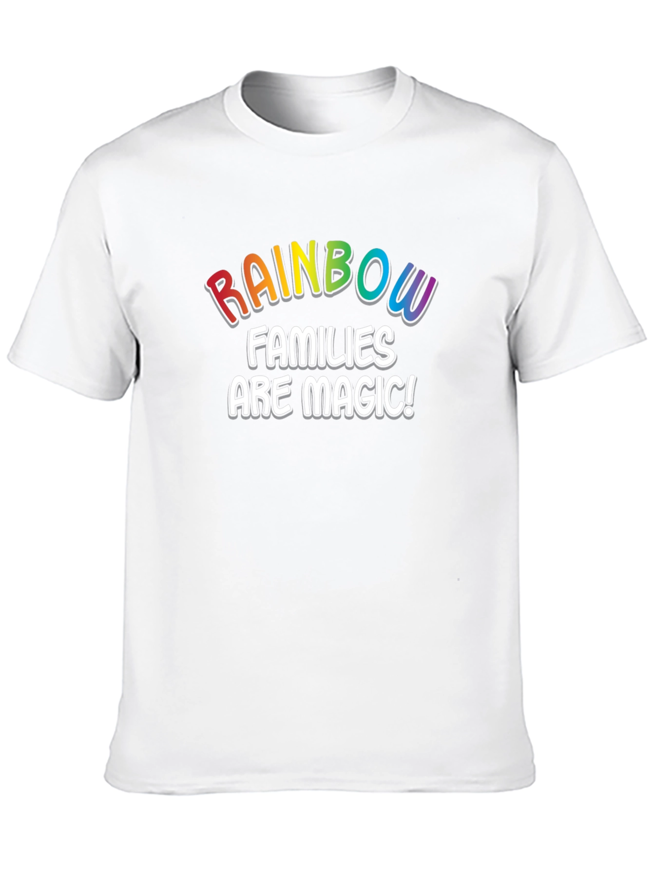 Rainbow Families Are Magic! Black T-Shirt