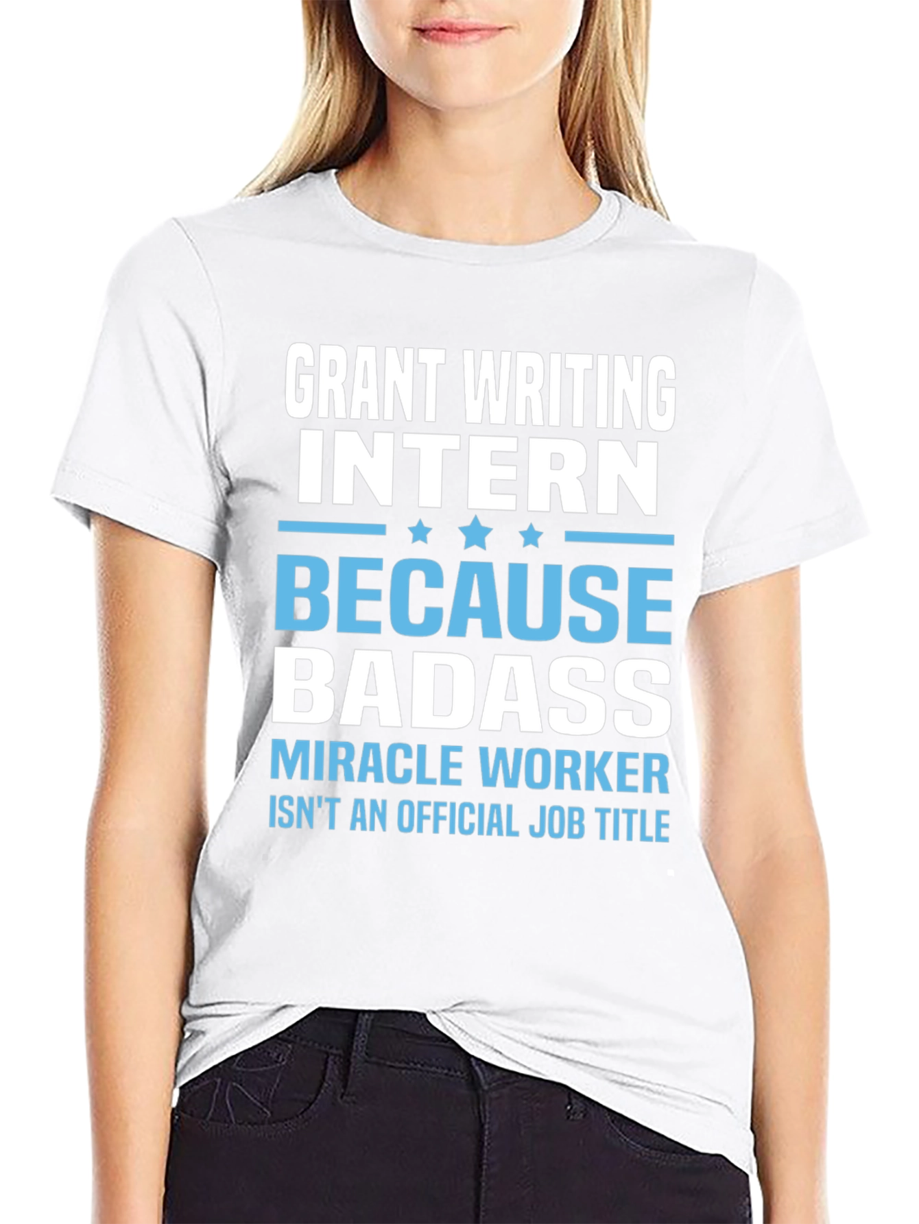 Grant Writing Intern Badass Black T-Shirt