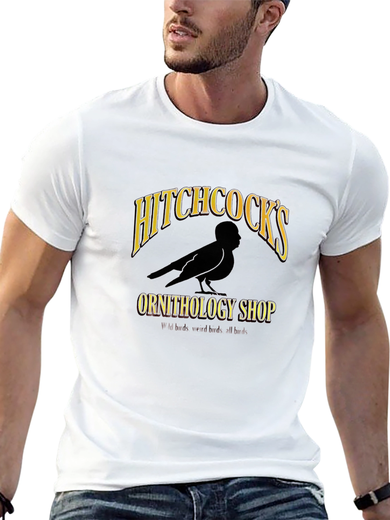 Hitchcocks Ornithology Shop Black T-Shirt
