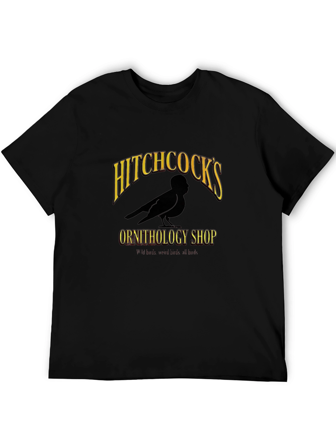 Hitchcocks Ornithology Shop Black T-Shirt