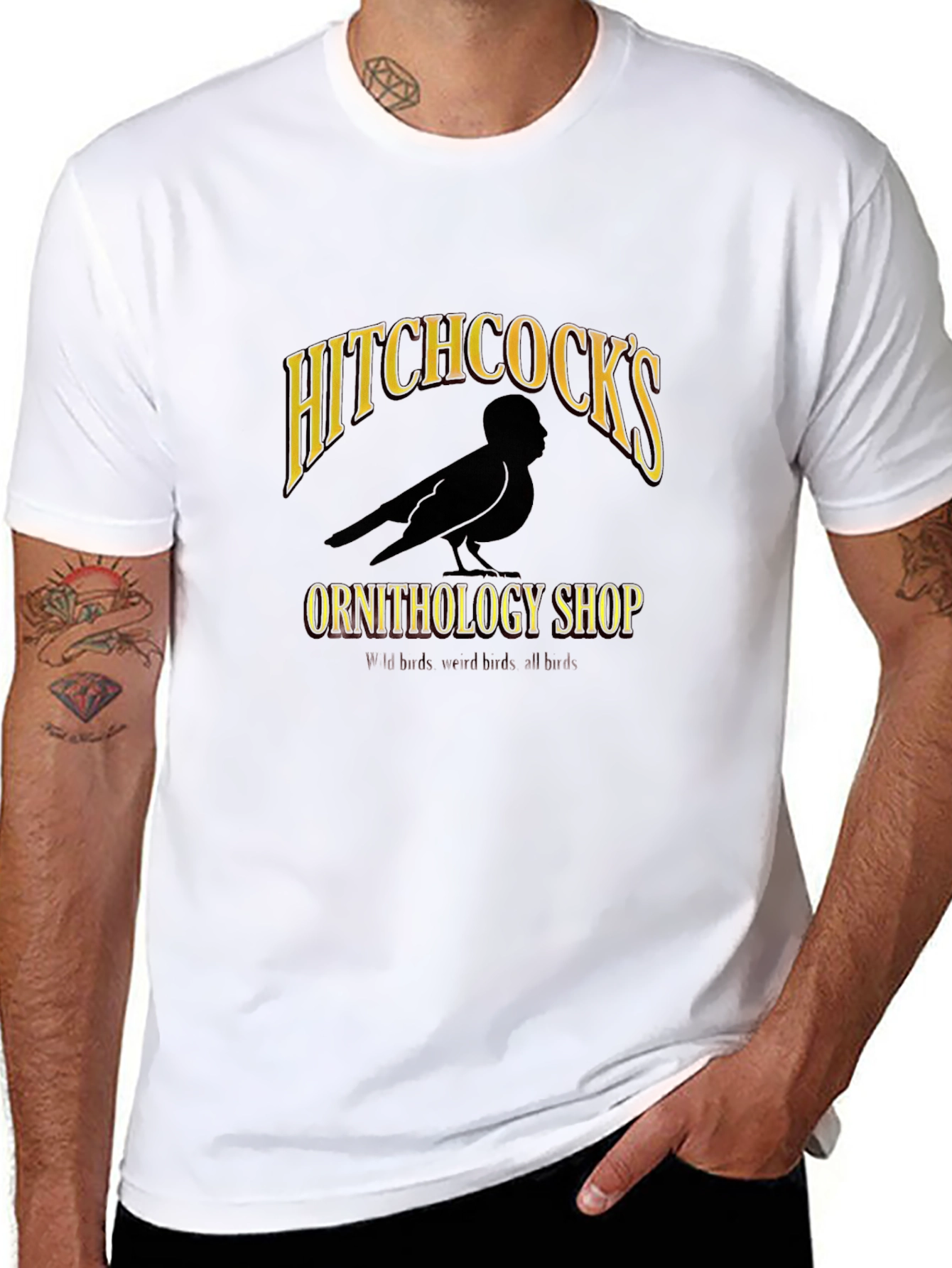 Hitchcocks Ornithology Shop Black T-Shirt