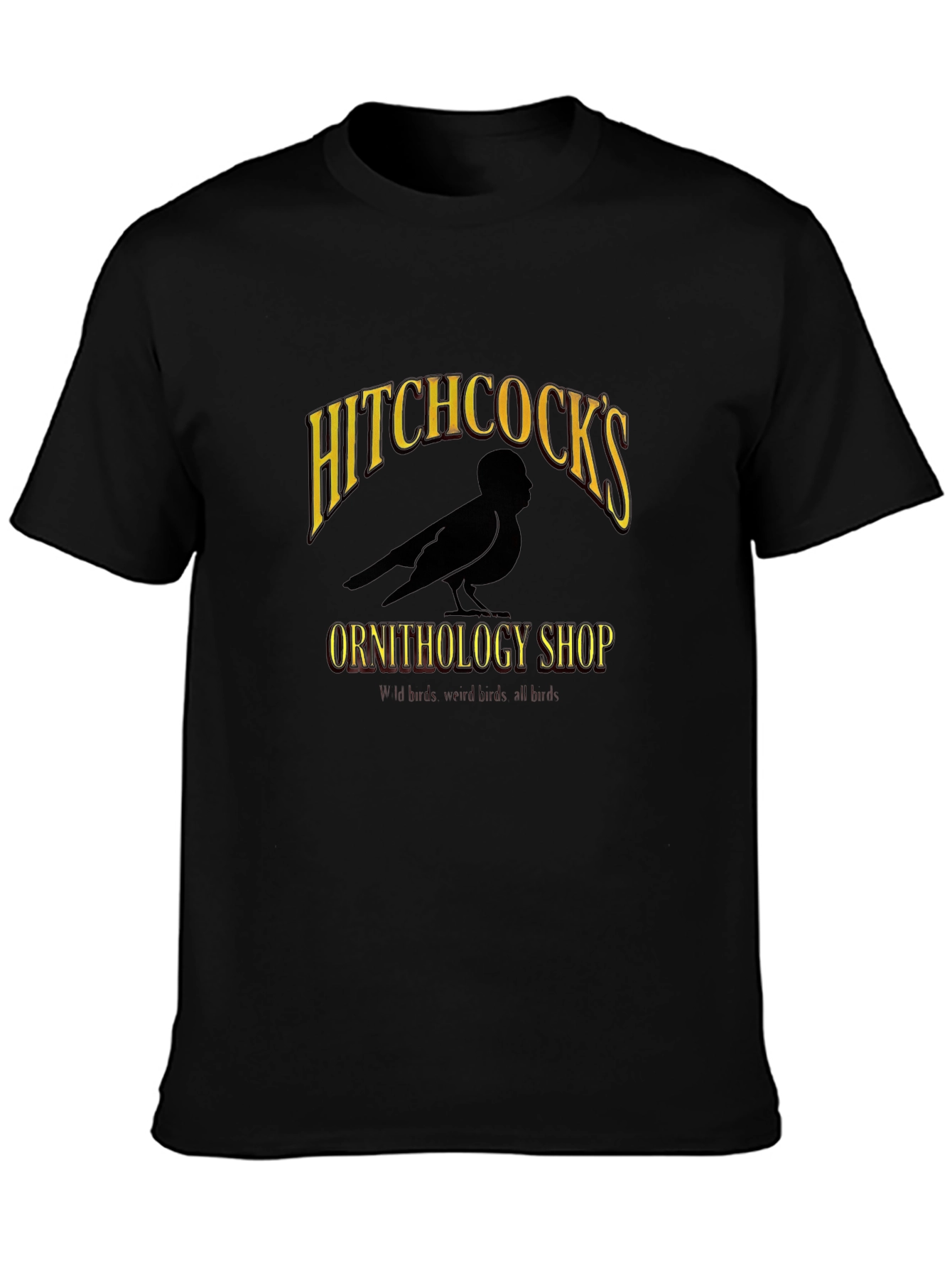 Hitchcocks Ornithology Shop Black T-Shirt