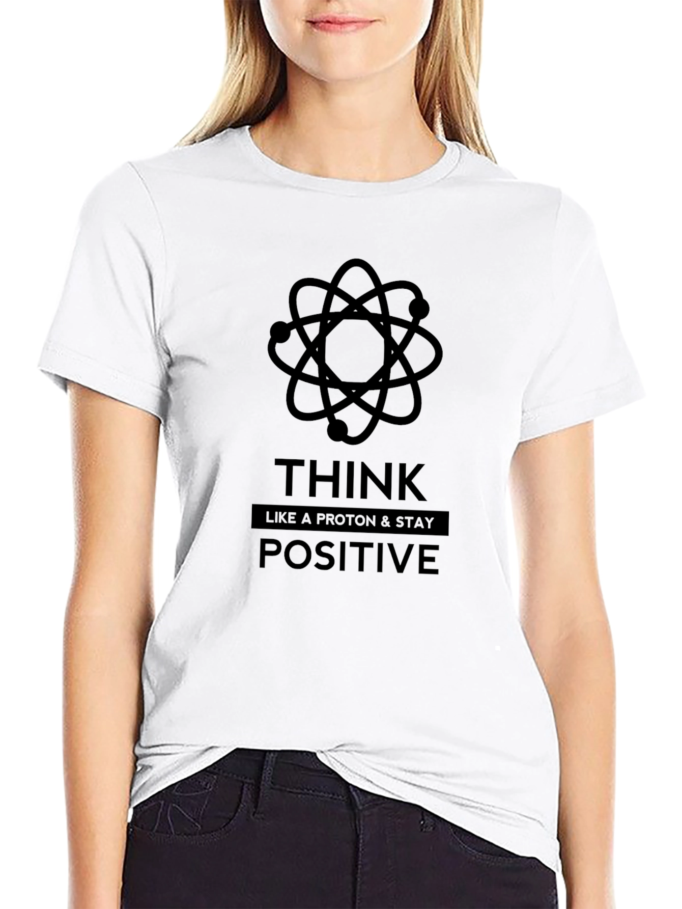 Think Positive T-Shirt - Proton Science Graphic Tee