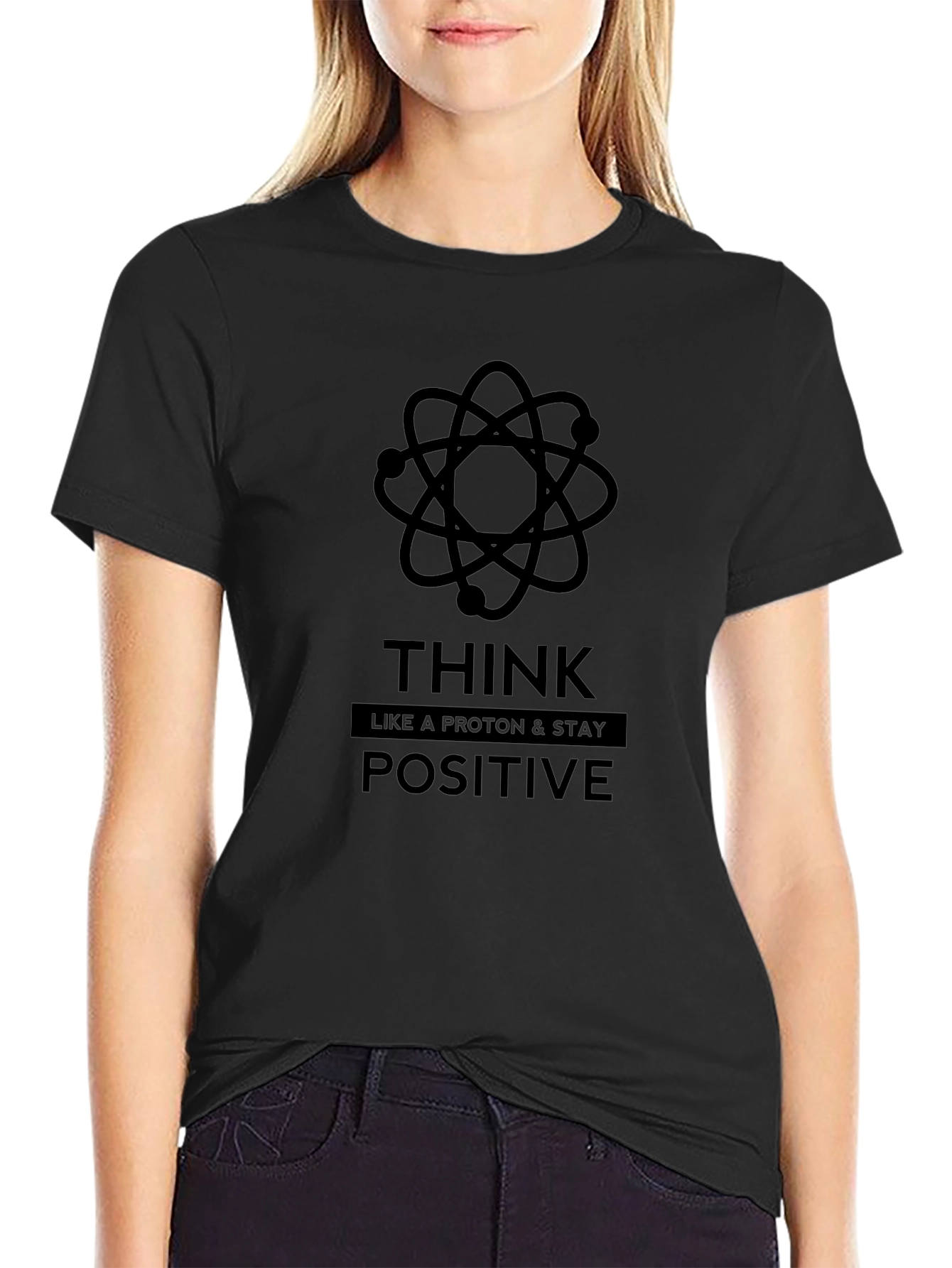 Think Positive T-Shirt - Proton Science Graphic Tee