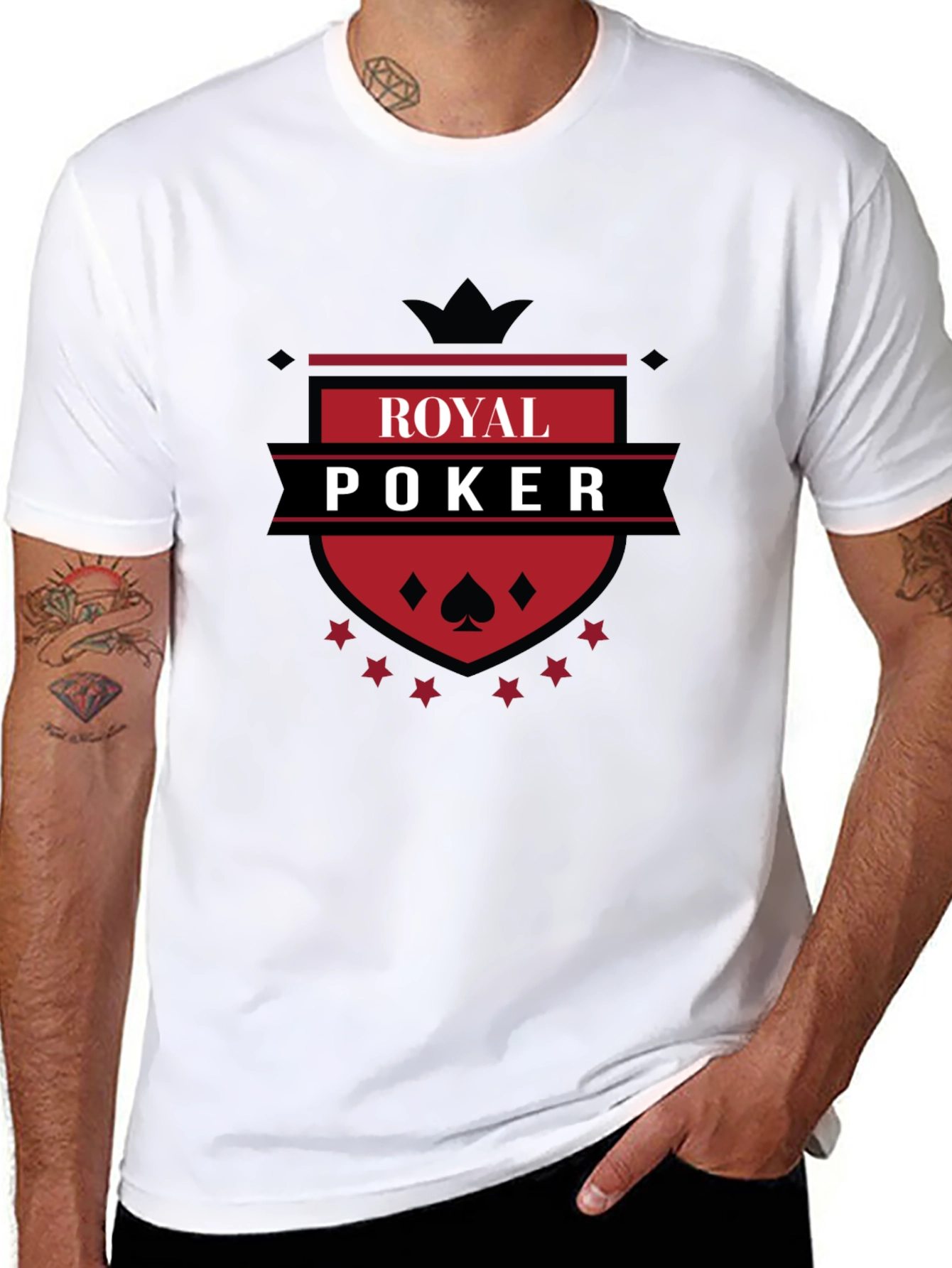 Royal Poker T-Shirt - Black Graphic Tee