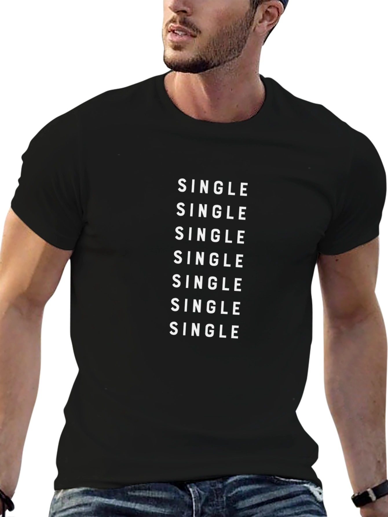 Single Stacked Word Graphic T-Shirt