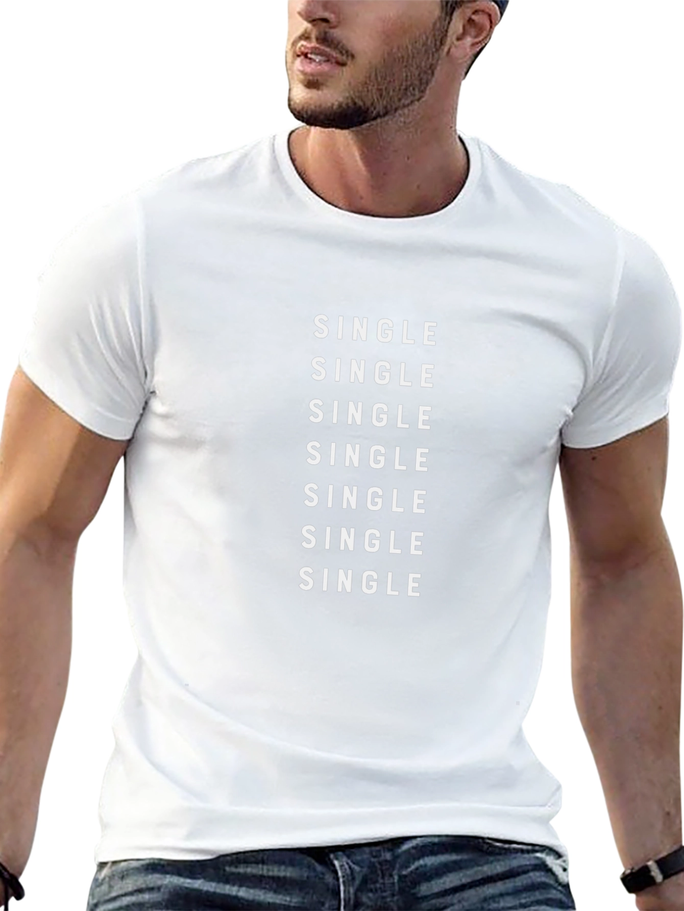 Single Stacked Word Graphic T-Shirt