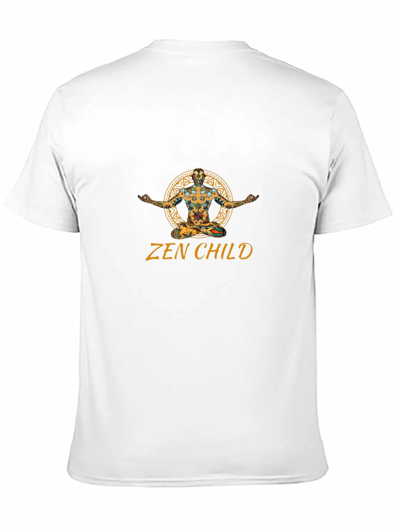 Zen Child - Meditating Character - Yoga T-Shirt Unisex Short Sleeve Soft Cotton T-Shirt – Casual Everyday Wear