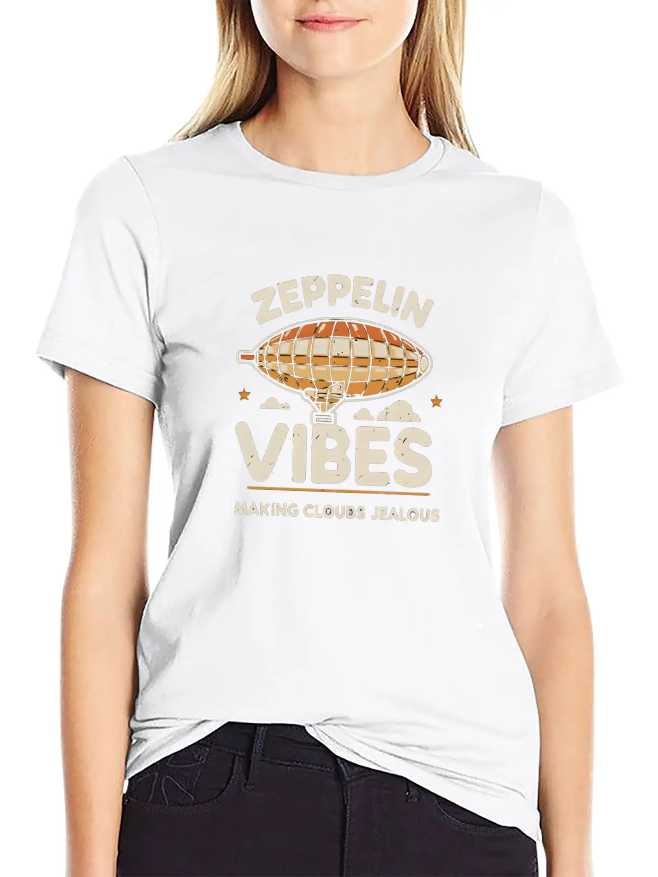 Zeppelin Vibes: Making Clouds Jealous Stylish Everyday T-Shirt – Unisex Basic Cotton Tee