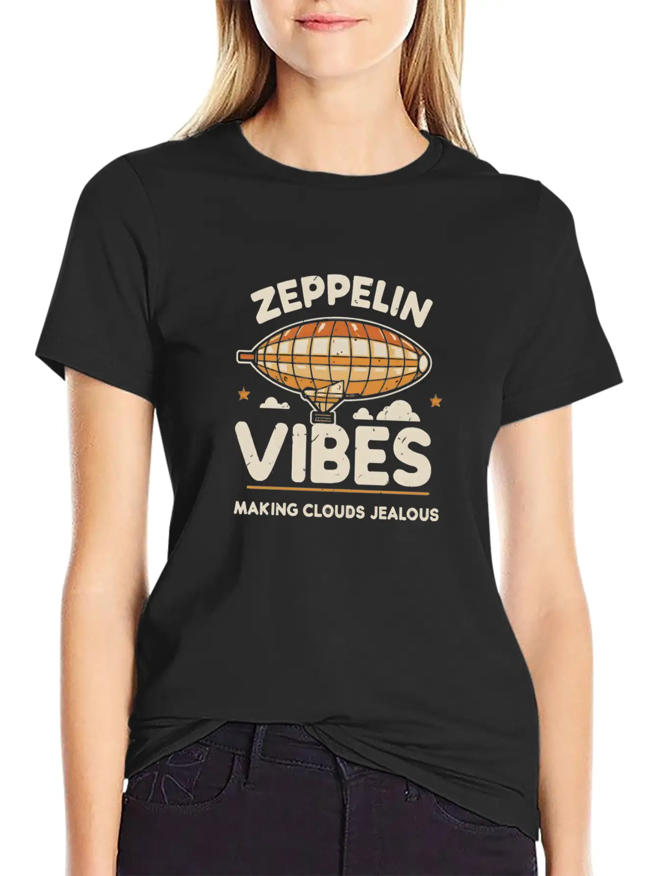 Zeppelin Vibes: Making Clouds Jealous Stylish Everyday T-Shirt – Unisex Basic Cotton Tee