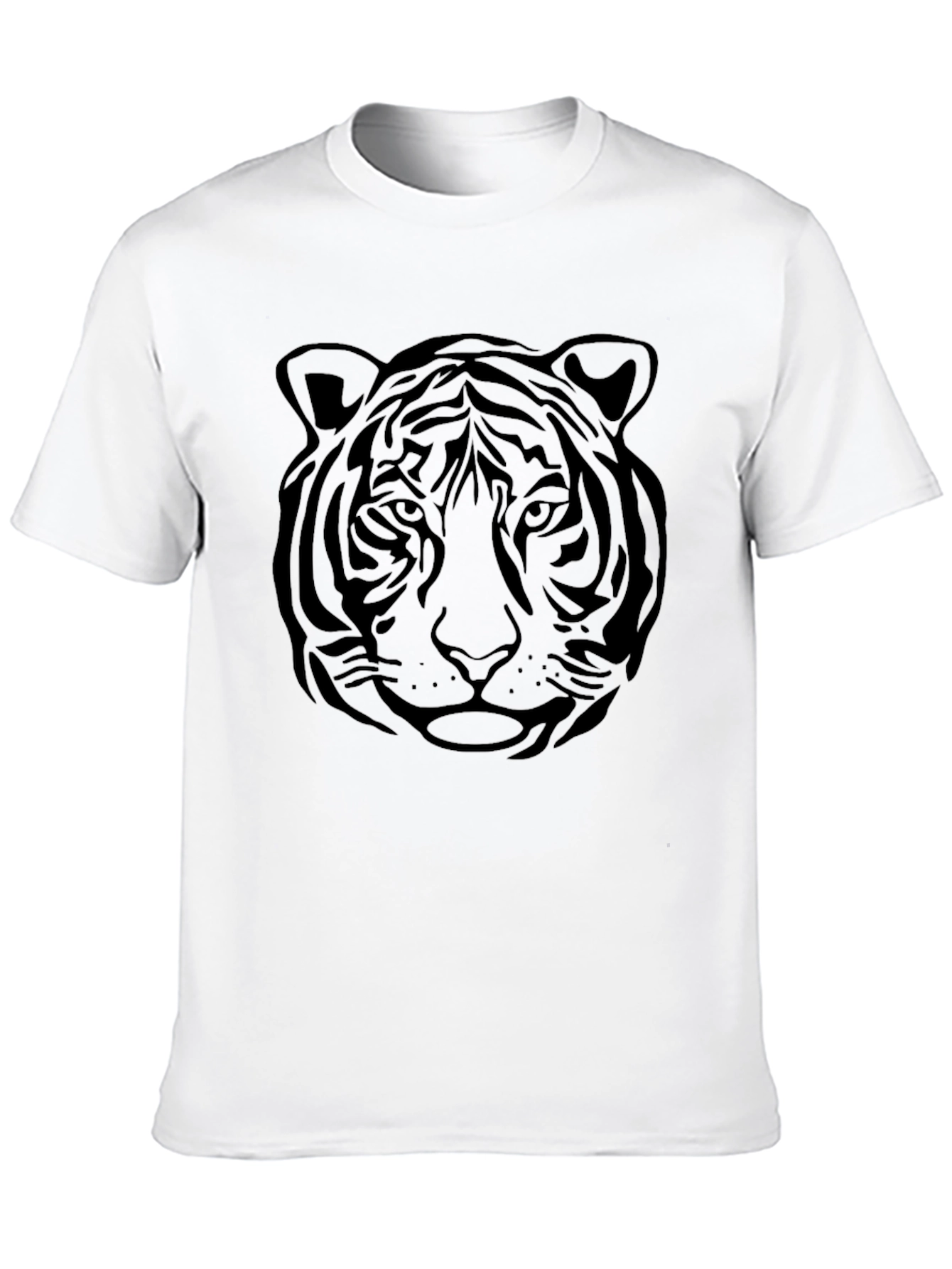 Black Tiger Graphic Print T-Shirt
