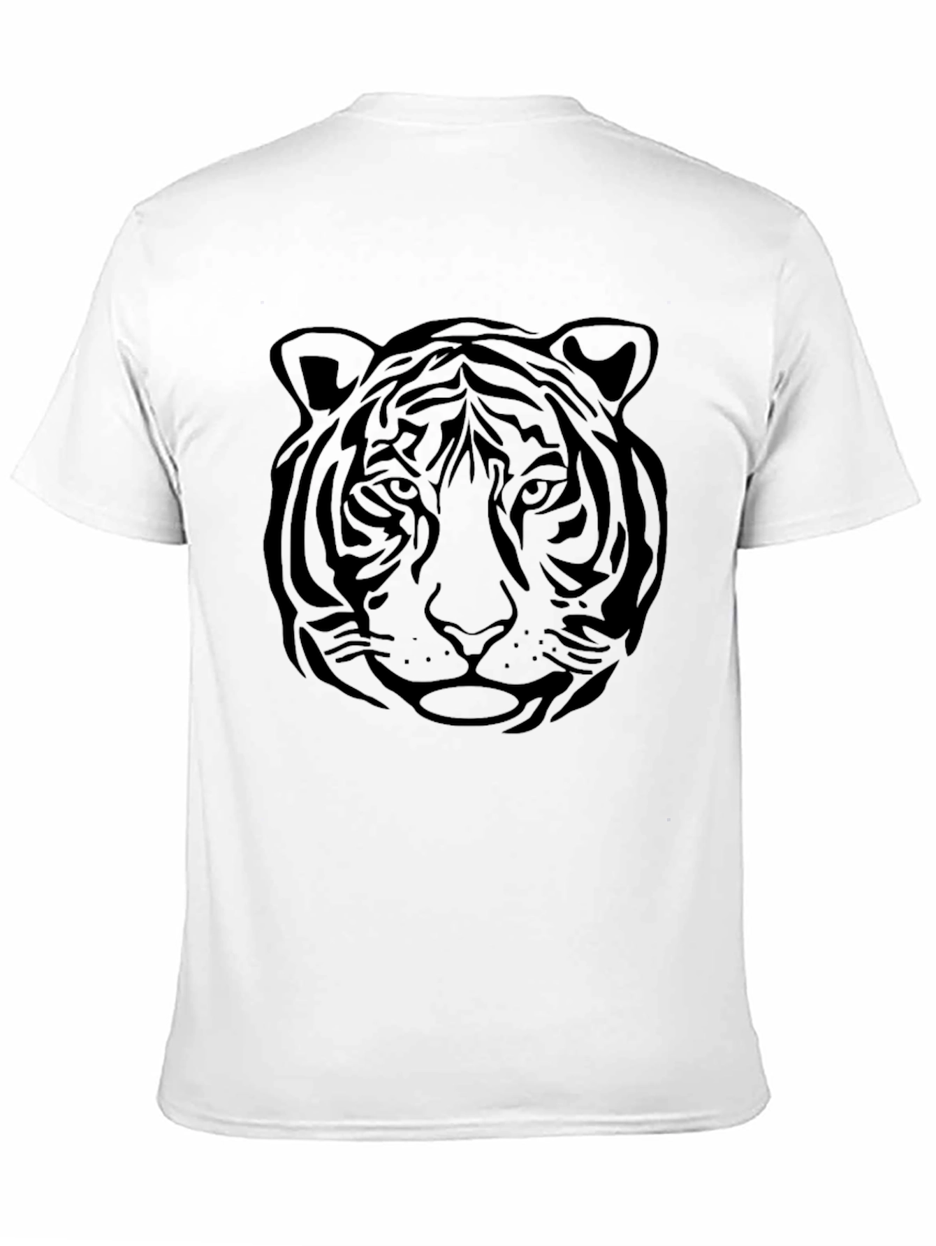 Black Tiger Graphic Print T-Shirt