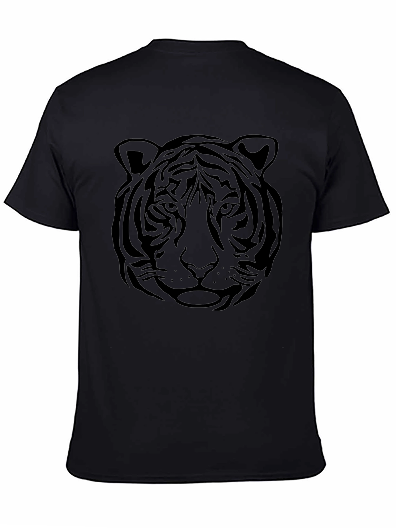 Black Tiger Graphic Print T-Shirt