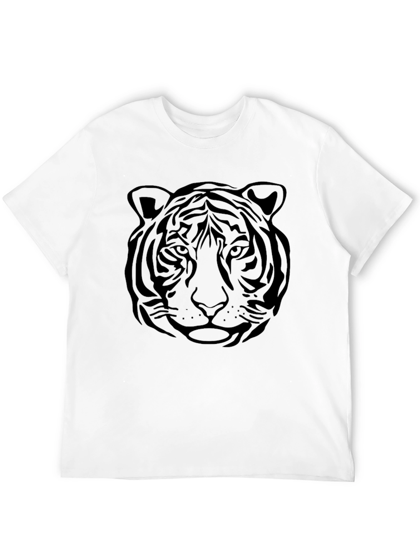Black Tiger Graphic Print T-Shirt
