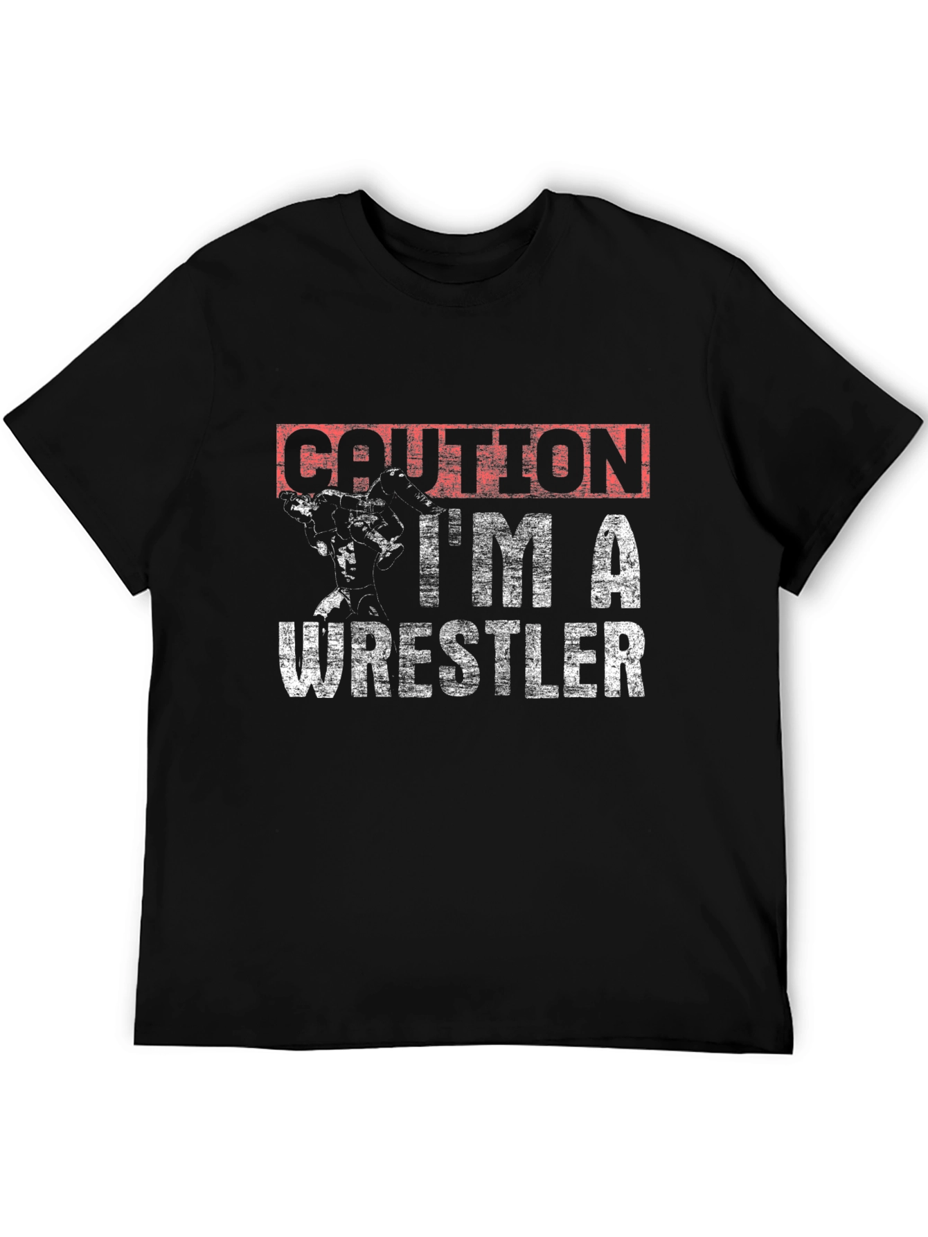 Caution Wrestler Graphic T-Shirt