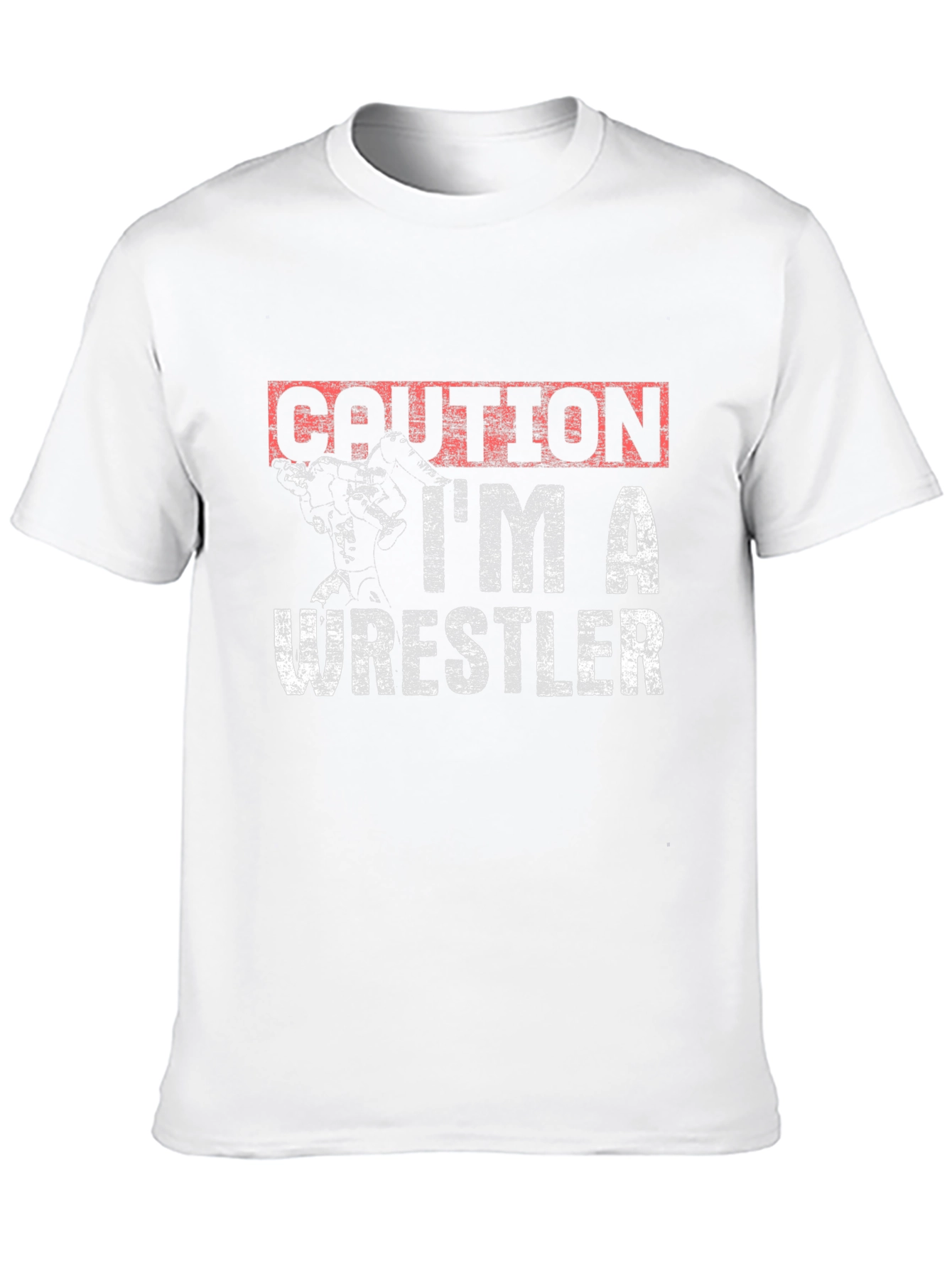 Caution Wrestler Graphic T-Shirt