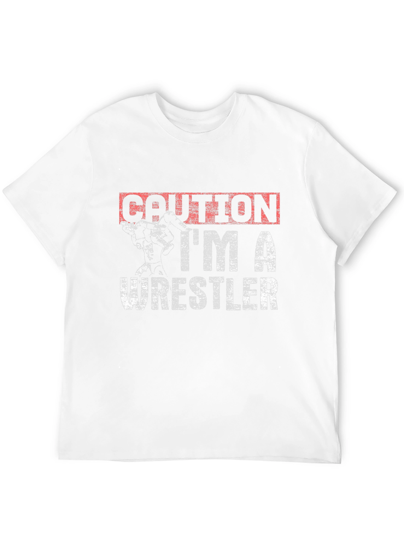 Caution Wrestler Graphic T-Shirt