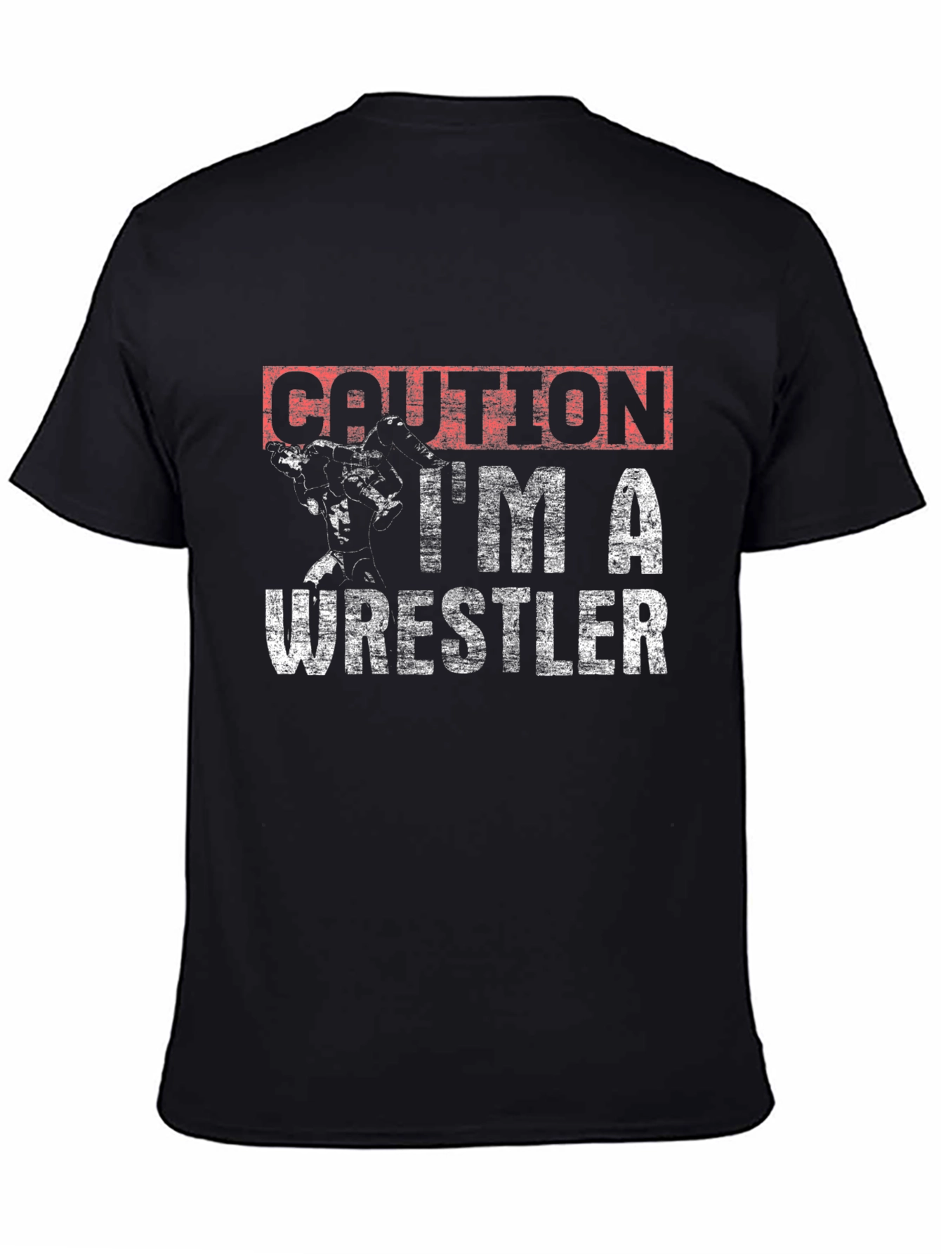 Caution Wrestler Graphic T-Shirt