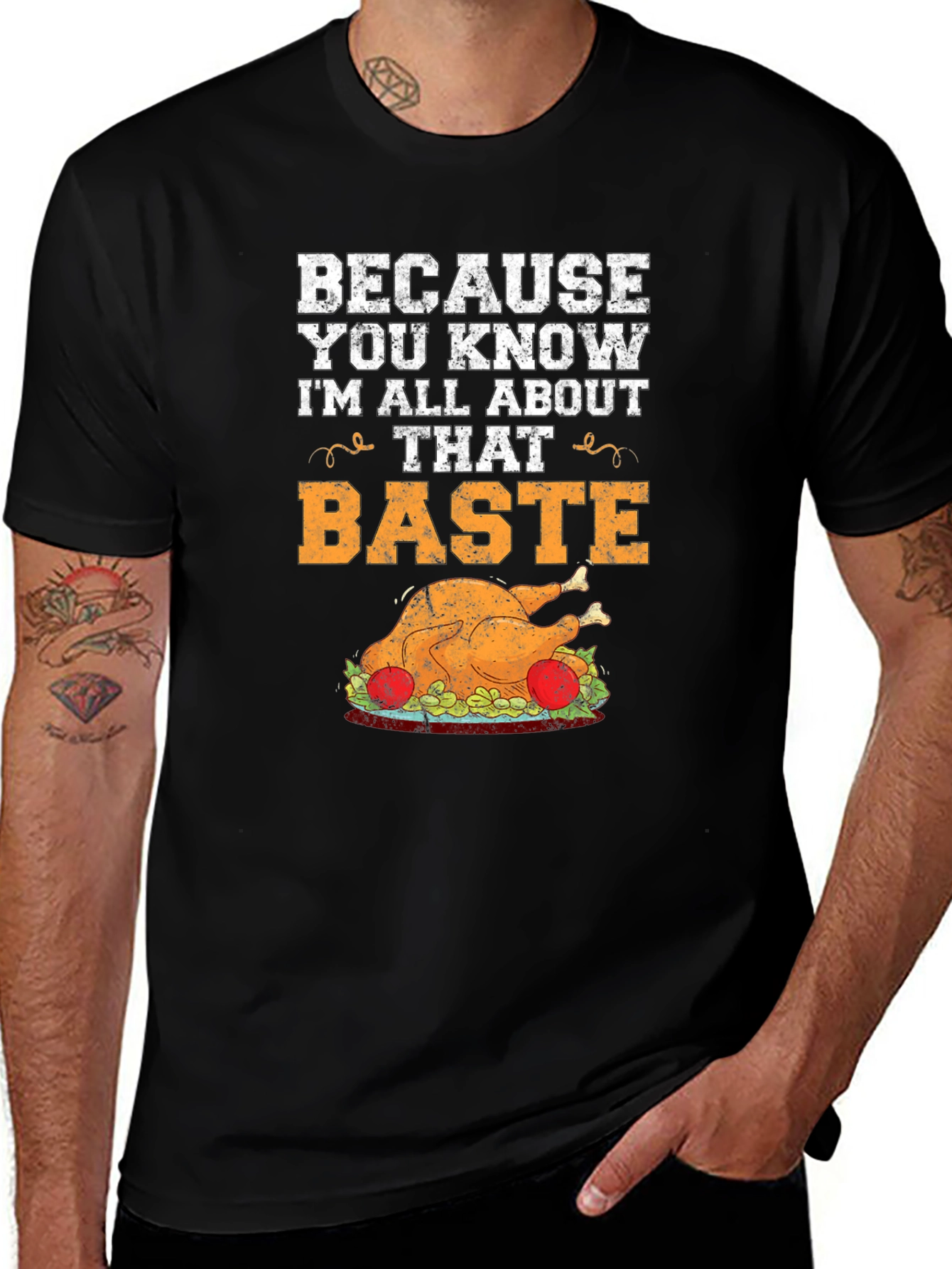 Baste Turkey Graphic T-Shirt Thanksgiving Tee