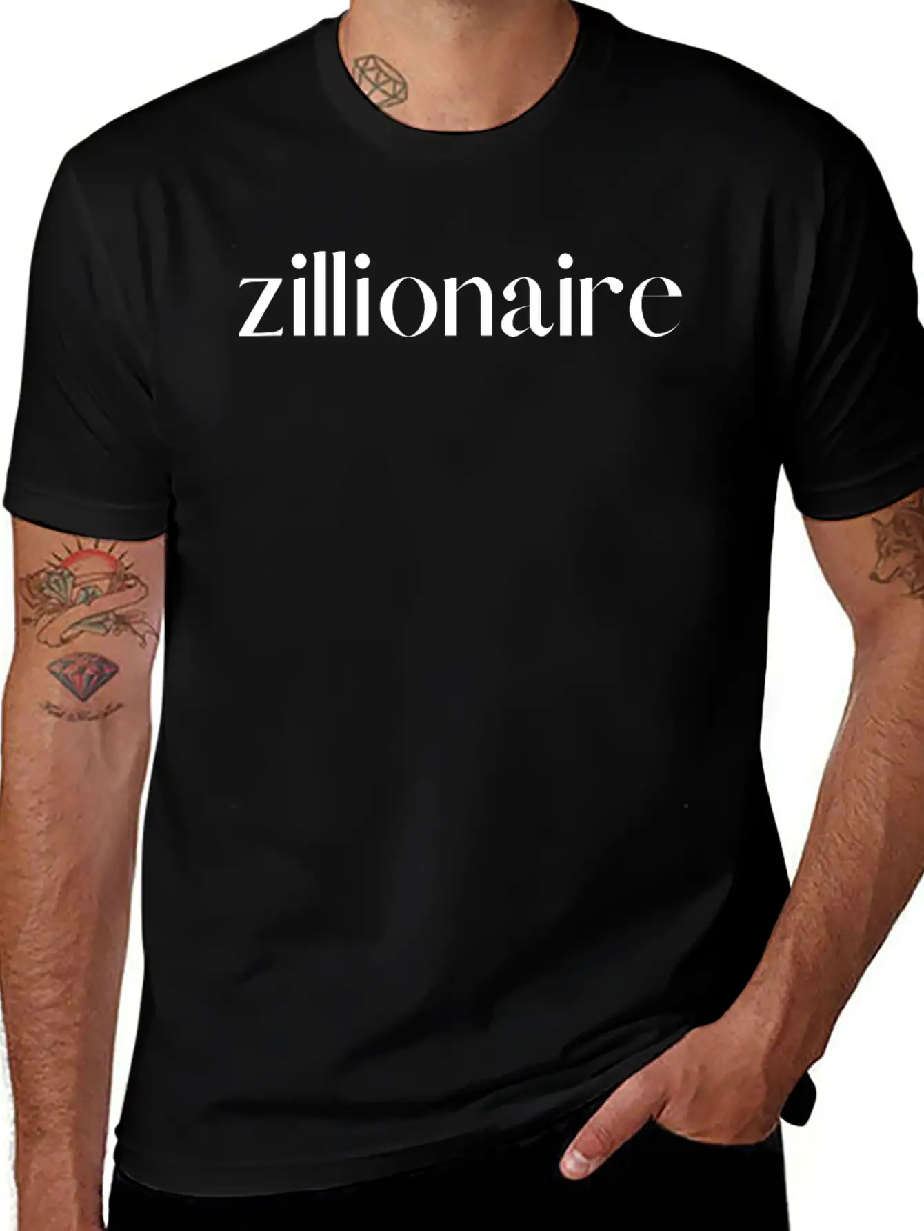 ZILLIONAIRE (white Letters Version) Stylish Everyday T-Shirt – Unisex Basic Cotton Tee