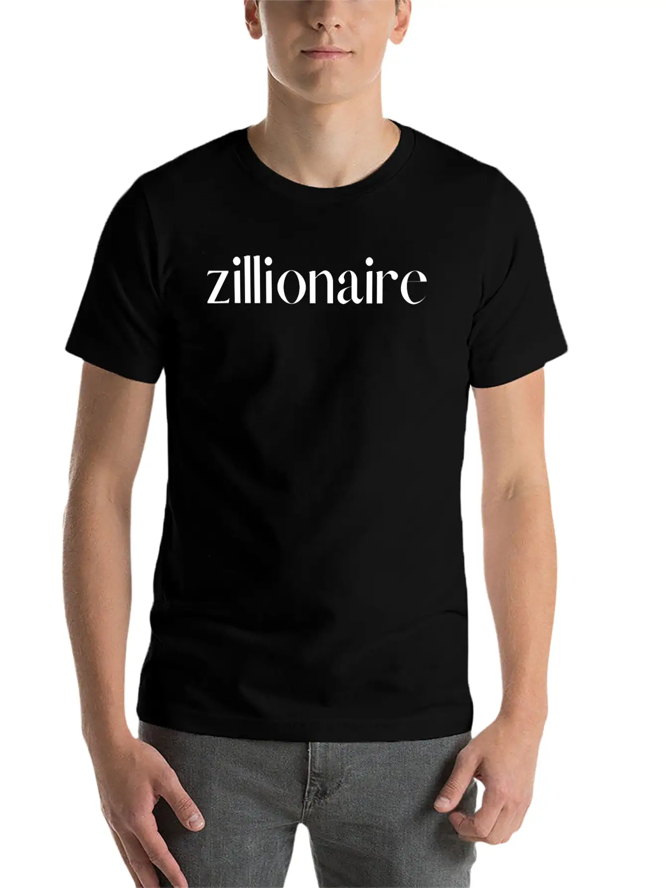 ZILLIONAIRE (white Letters Version) Stylish Everyday T-Shirt – Unisex Basic Cotton Tee
