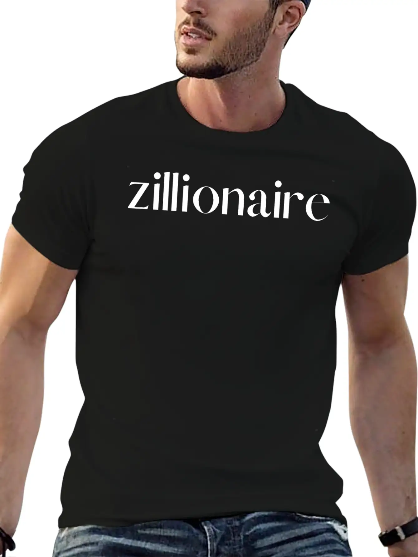 ZILLIONAIRE (white Letters Version) Stylish Everyday T-Shirt – Unisex Basic Cotton Tee