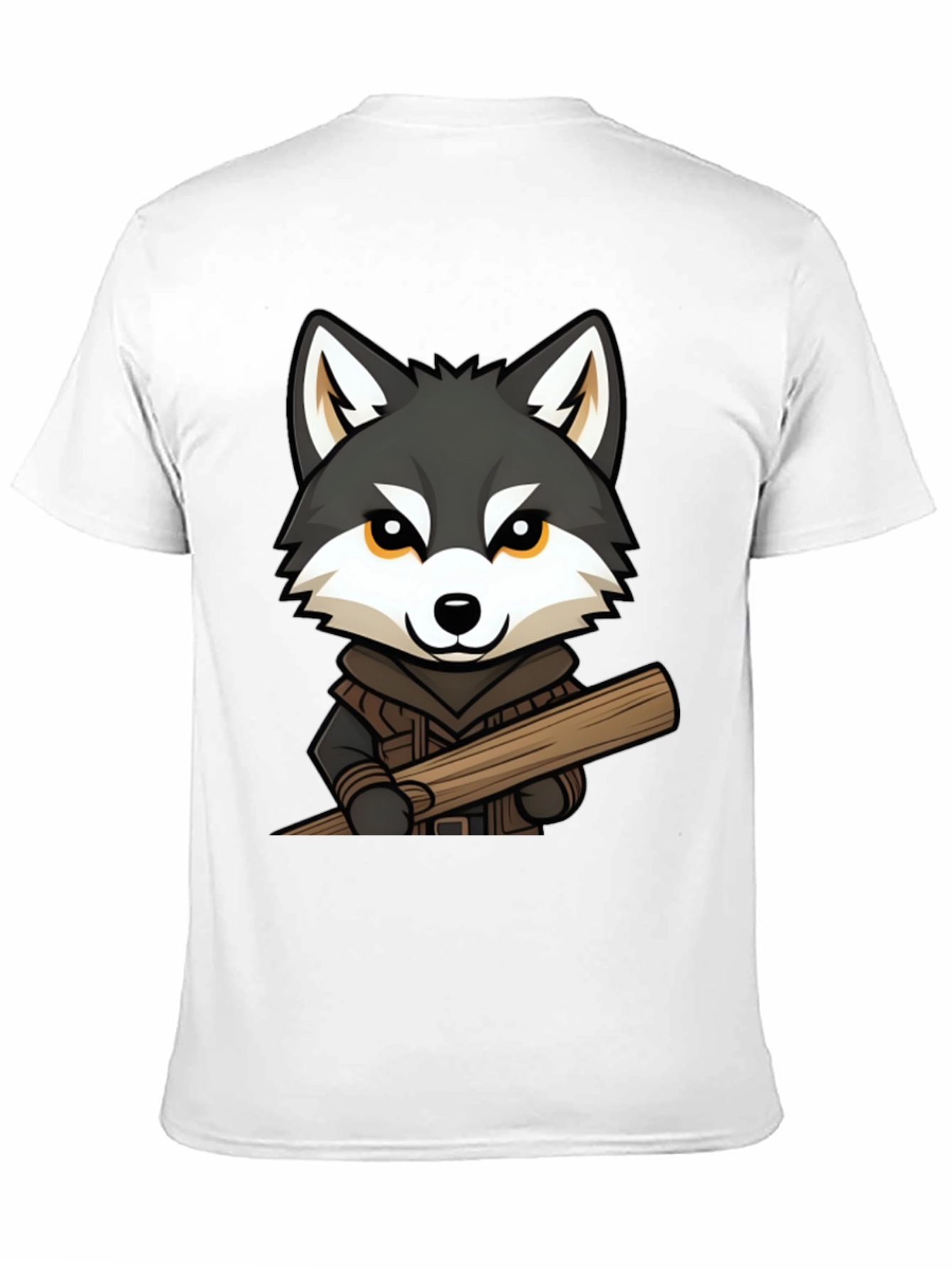 Wolf Lumberjack Cartoon Graphic T-Shirt