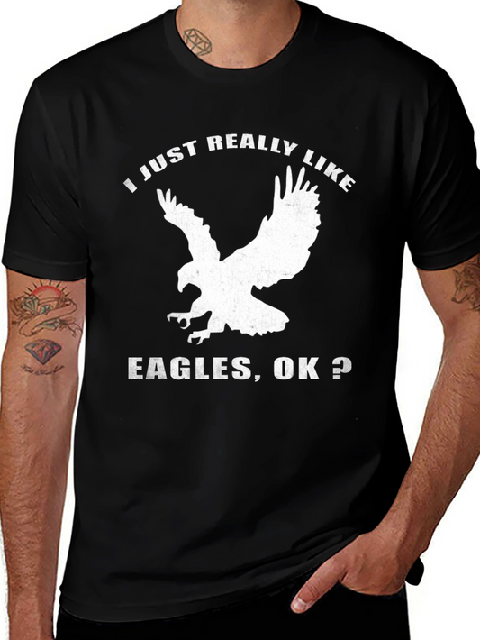 I Just Really Like Eagles T-Shirt - Black