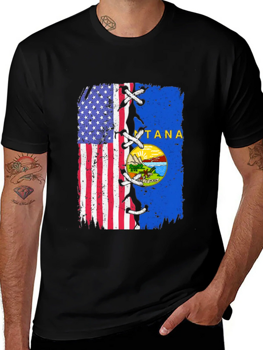 USA Montana Flag T-Shirt