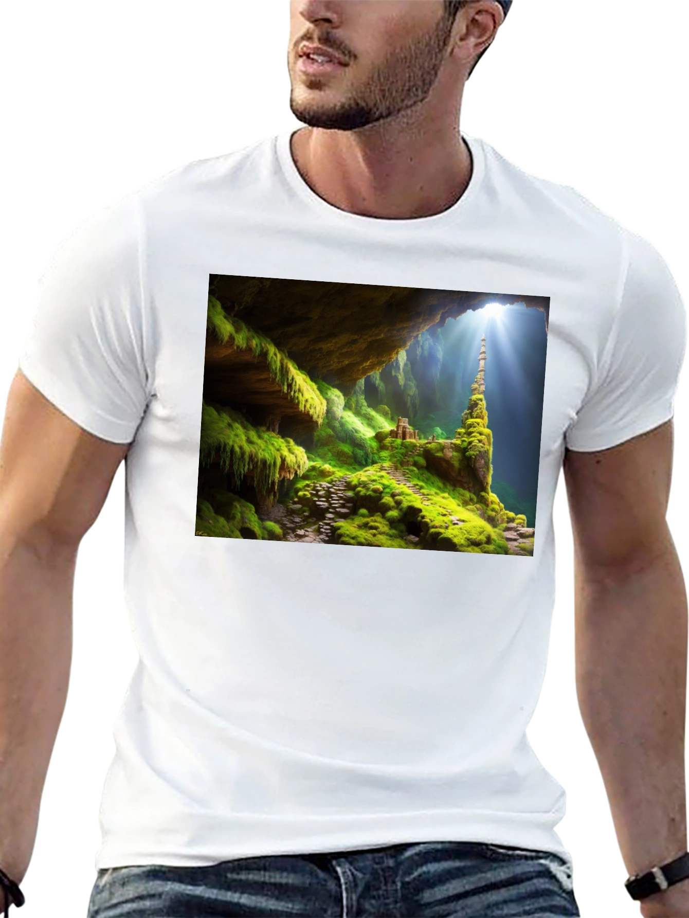 Mossy Cave T-Shirt - Nature Adventure Tee