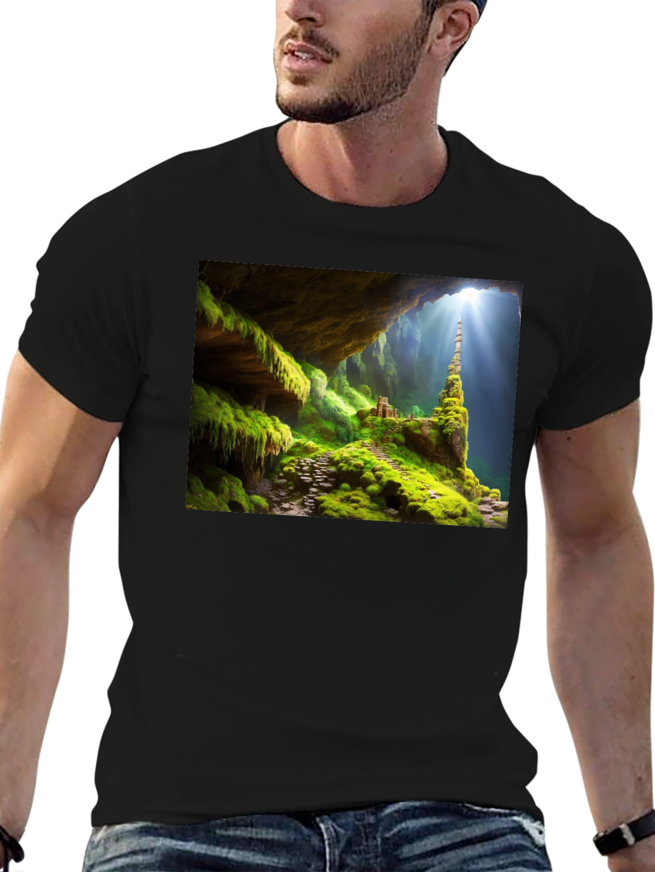 Mossy Cave T-Shirt - Nature Adventure Tee
