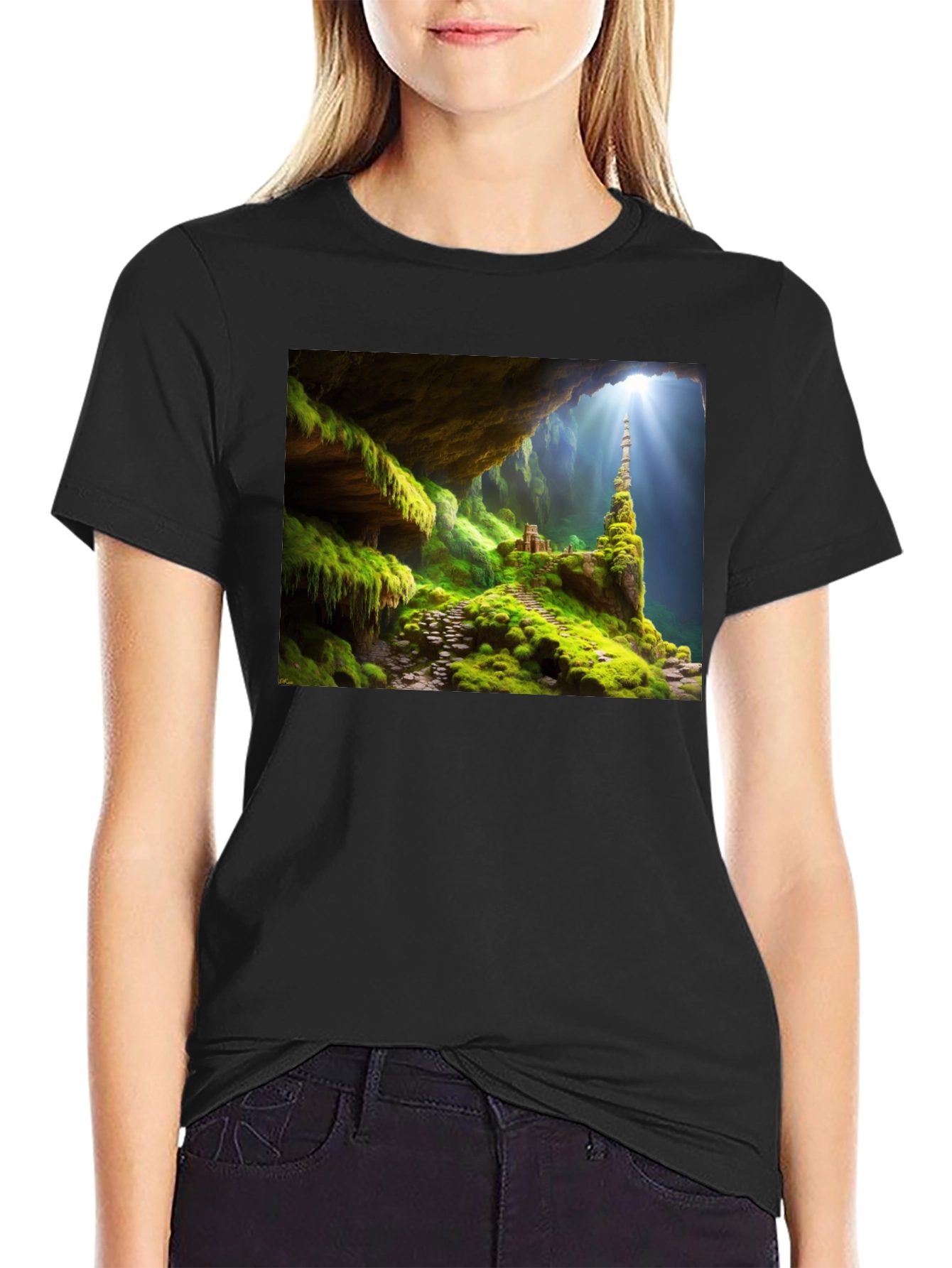 Mossy Cave T-Shirt - Nature Adventure Tee