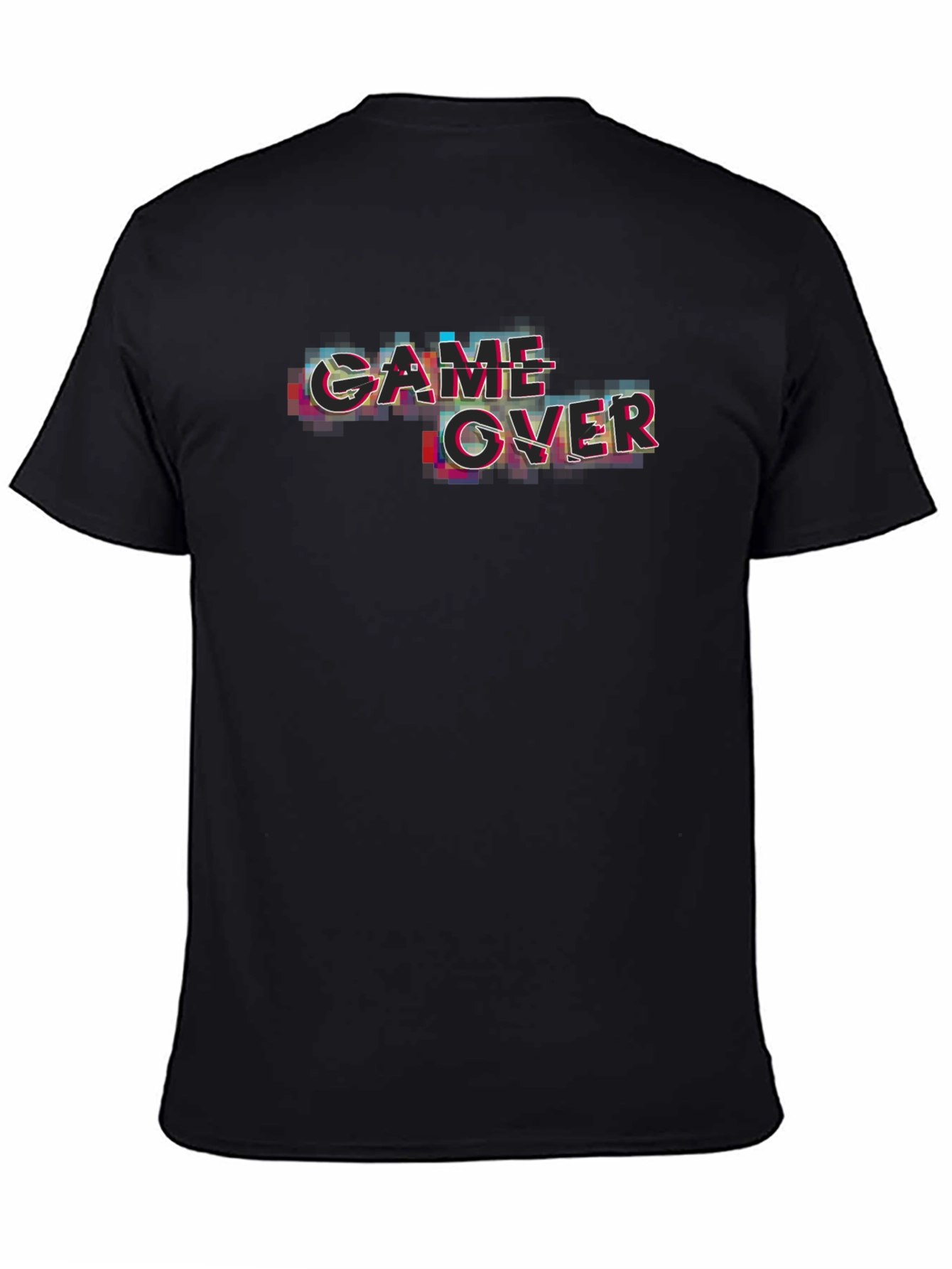 Game Over Glitch Black T-Shirt
