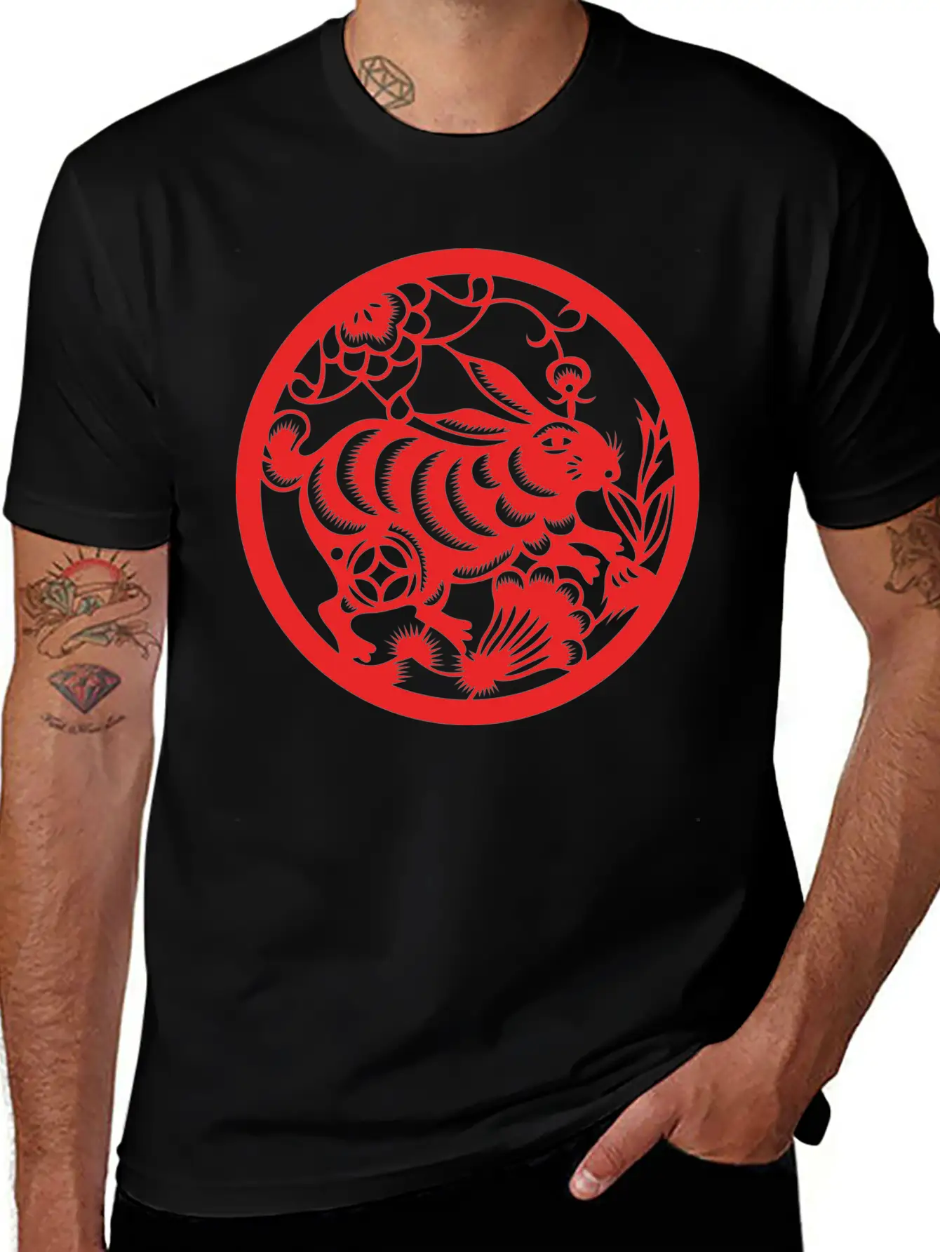 Zodiac Rabbit Unisex Short Sleeve Soft Cotton T-Shirt – Casual Everyday Wear