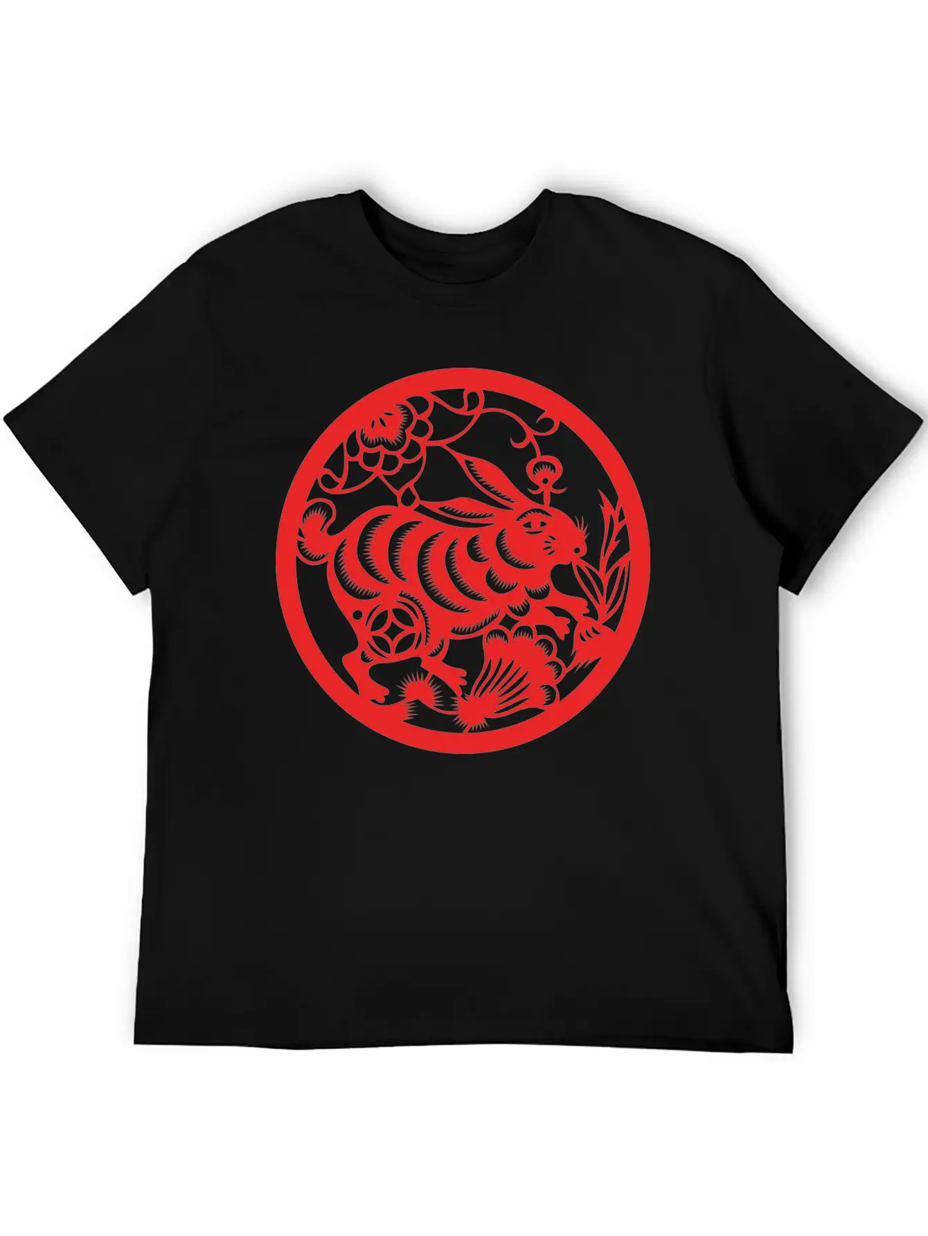Zodiac Rabbit Unisex Short Sleeve Soft Cotton T-Shirt – Casual Everyday Wear