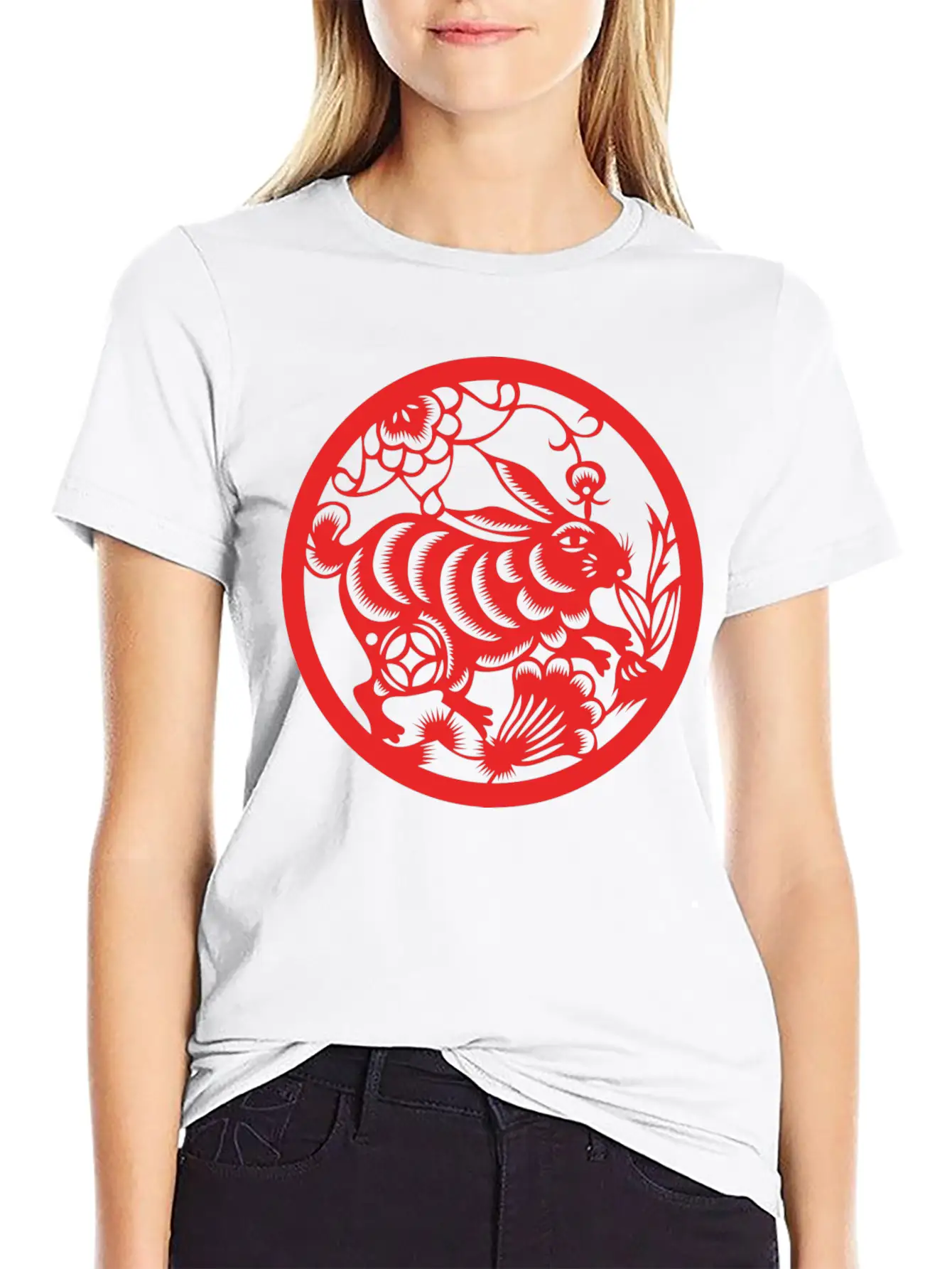 Zodiac Rabbit Unisex Short Sleeve Soft Cotton T-Shirt – Casual Everyday Wear