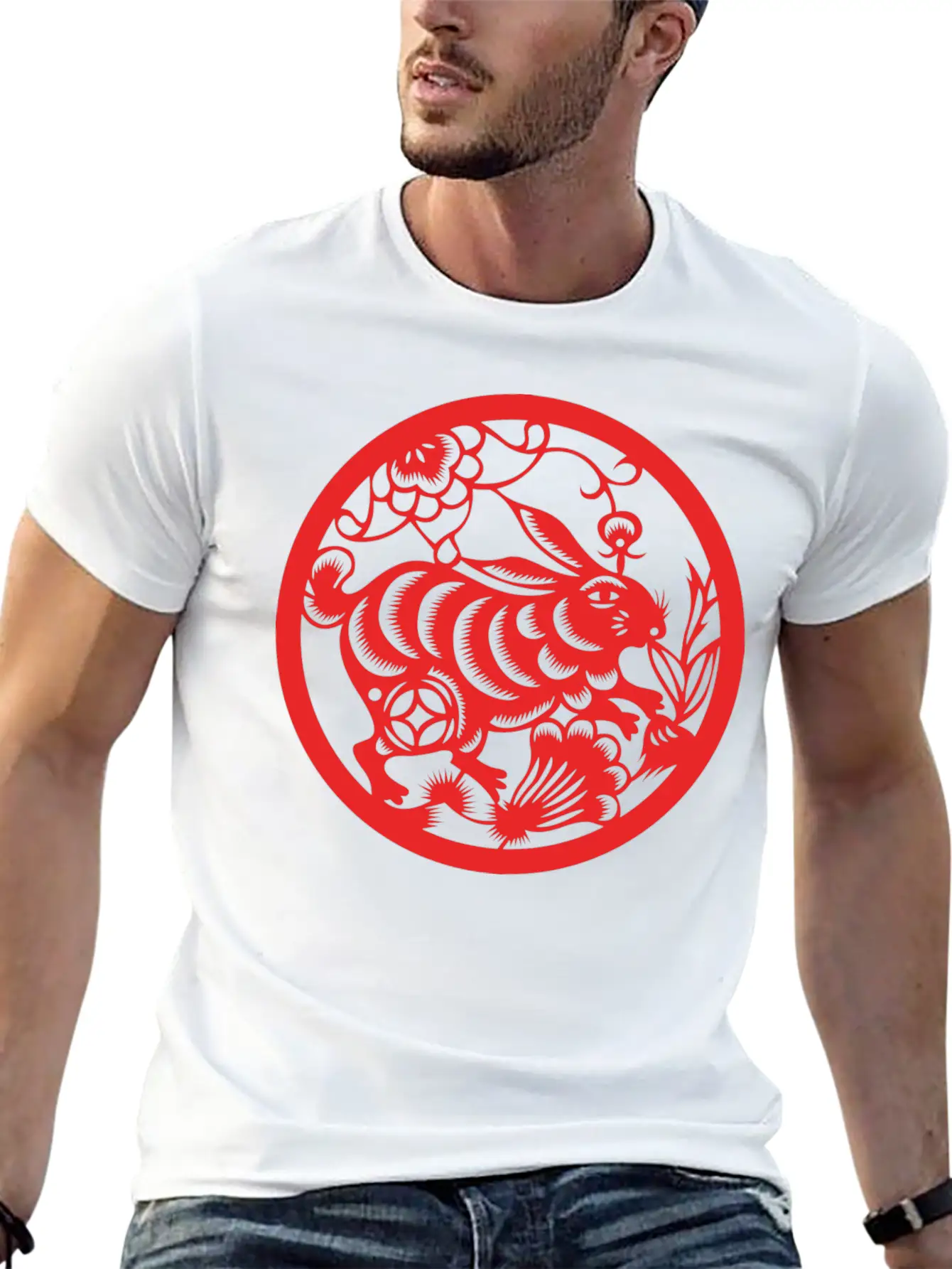 Zodiac Rabbit Unisex Short Sleeve Soft Cotton T-Shirt – Casual Everyday Wear