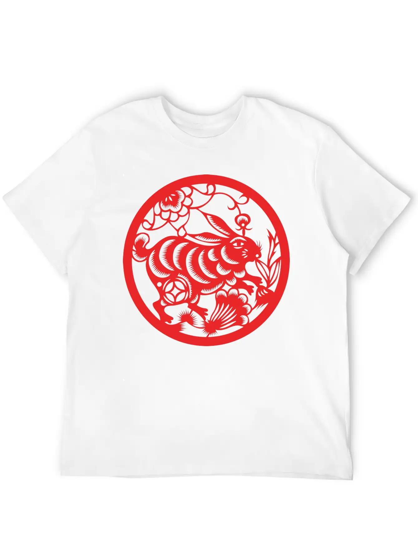 Zodiac Rabbit Unisex Short Sleeve Soft Cotton T-Shirt – Casual Everyday Wear