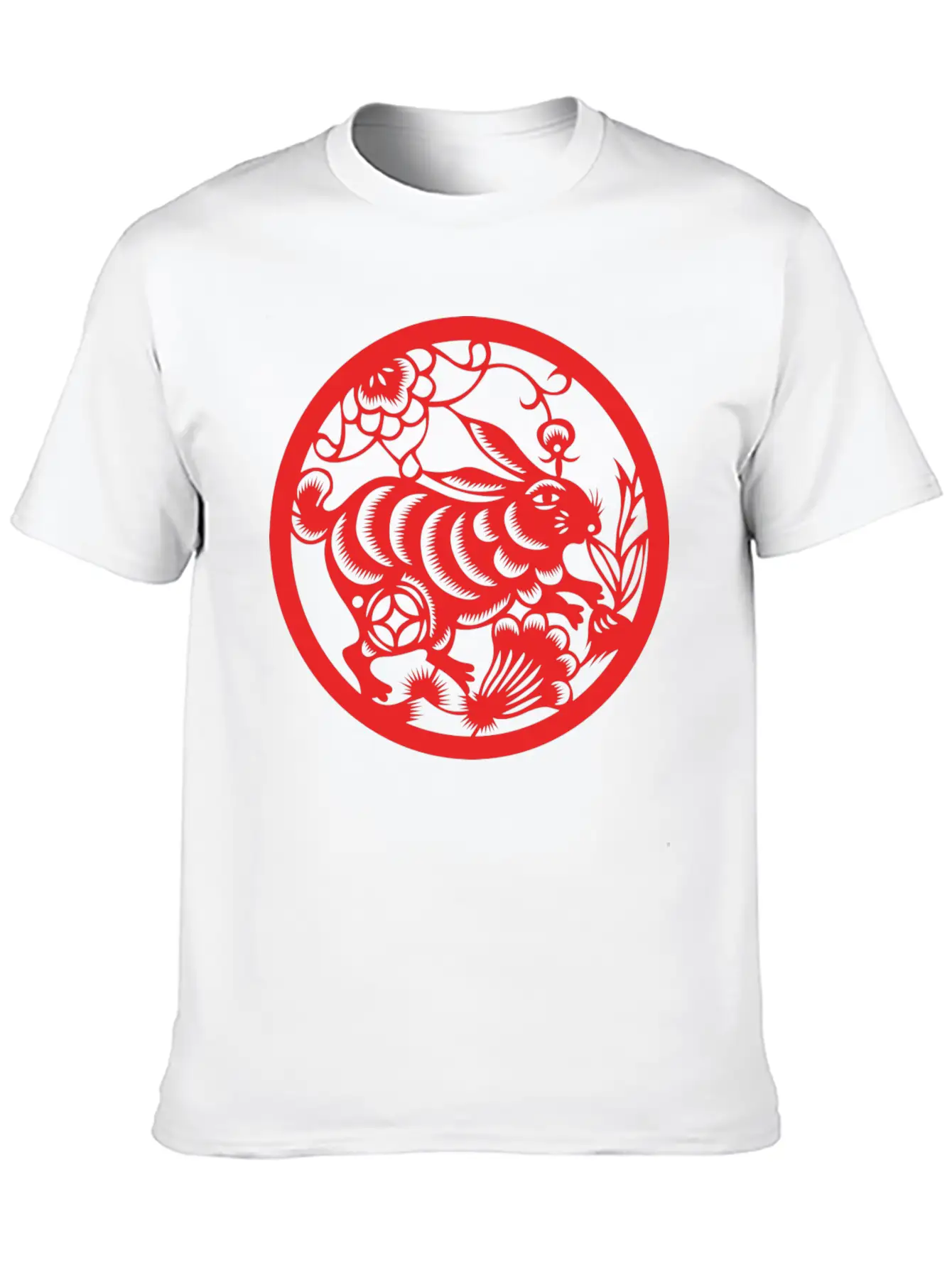 Zodiac Rabbit Unisex Short Sleeve Soft Cotton T-Shirt – Casual Everyday Wear
