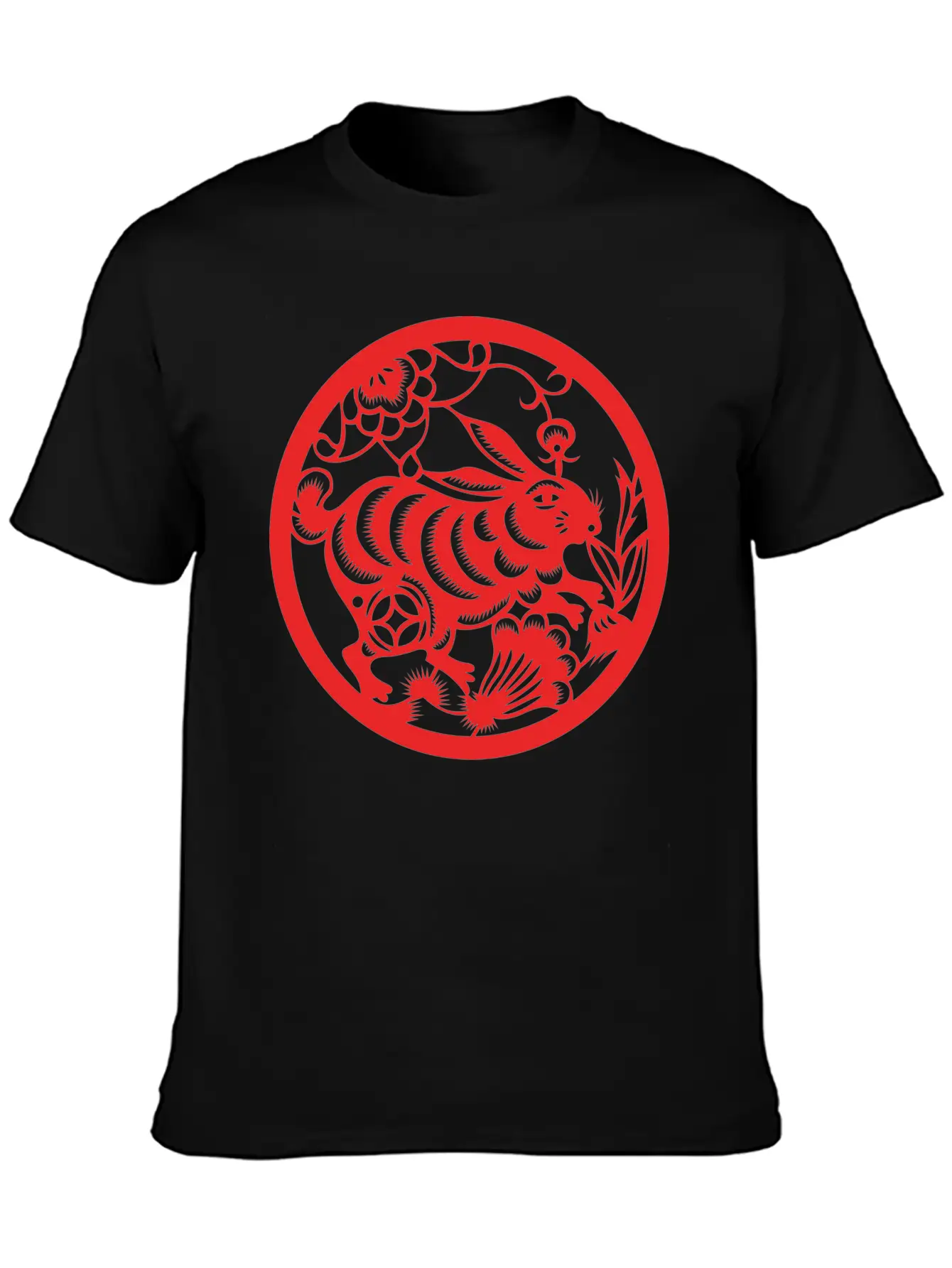 Zodiac Rabbit Unisex Short Sleeve Soft Cotton T-Shirt – Casual Everyday Wear