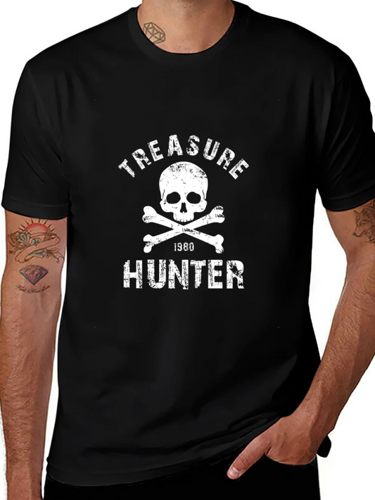 Treasure Hunter Skull Graphic T-Shirt