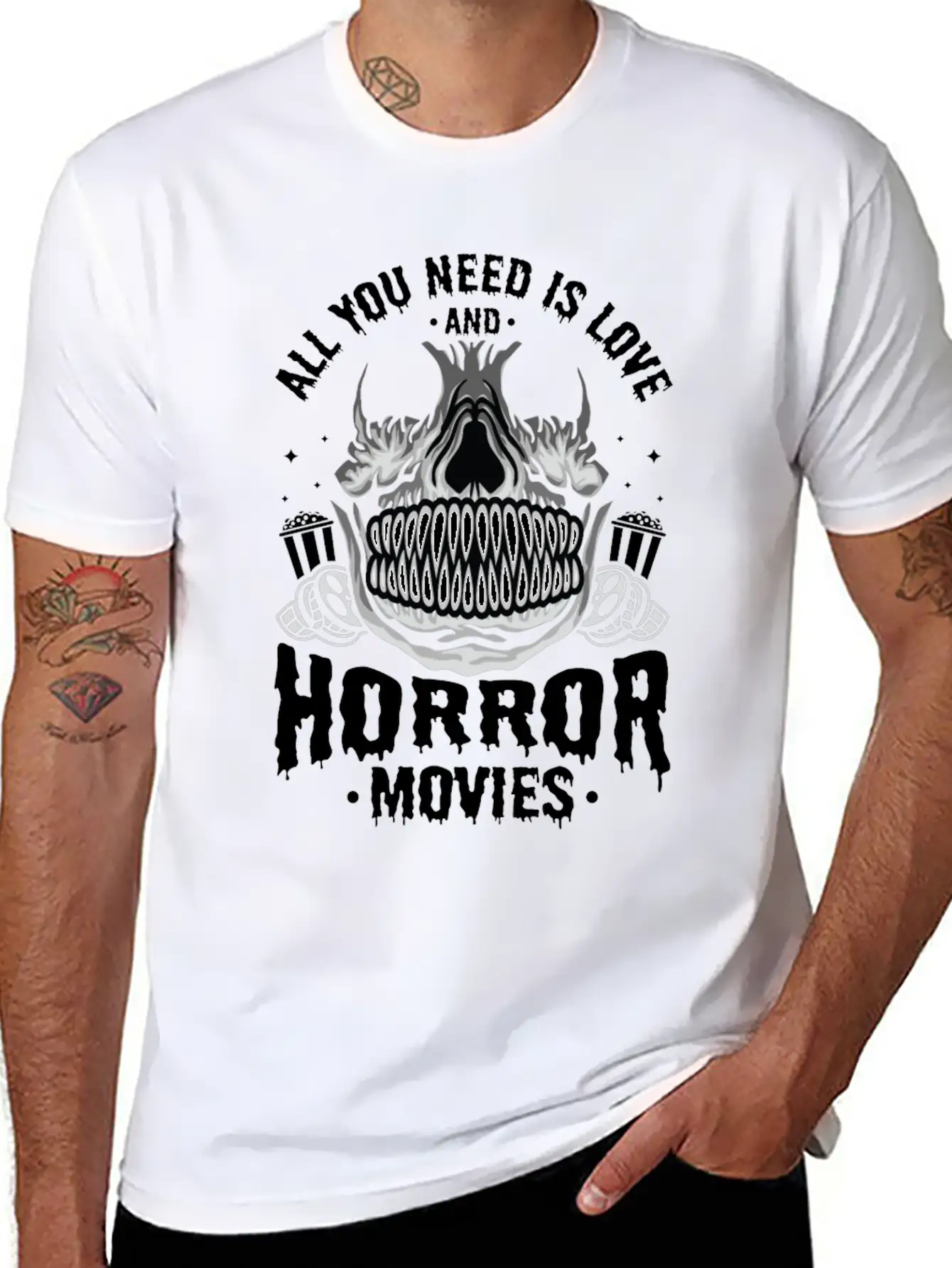 Zombie Horror Film Outfit Film Festival Halloween Timeless Short Sleeve Tee – Comfy And Minimalist Design