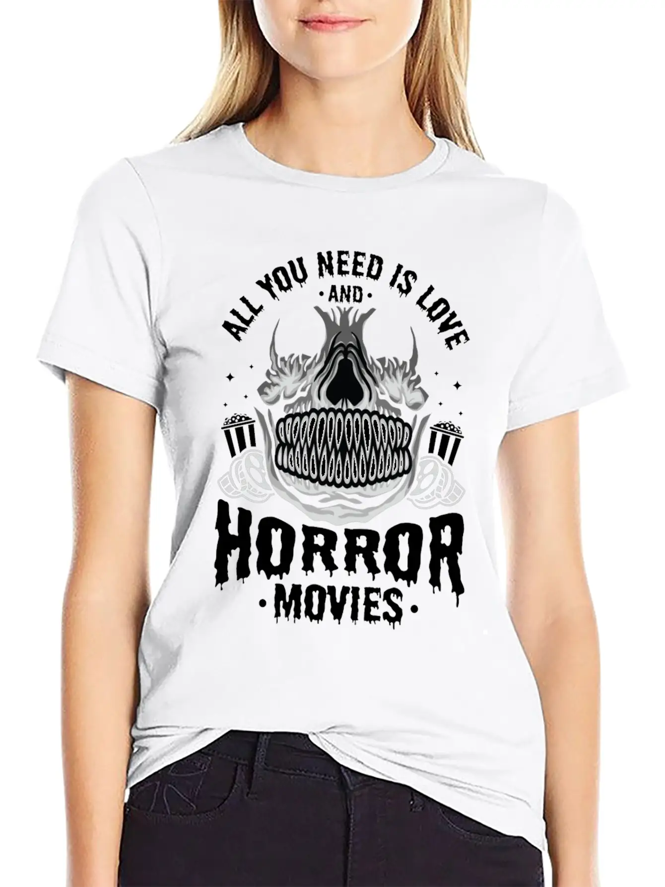 Zombie Horror Film Outfit Film Festival Halloween Timeless Short Sleeve Tee – Comfy And Minimalist Design