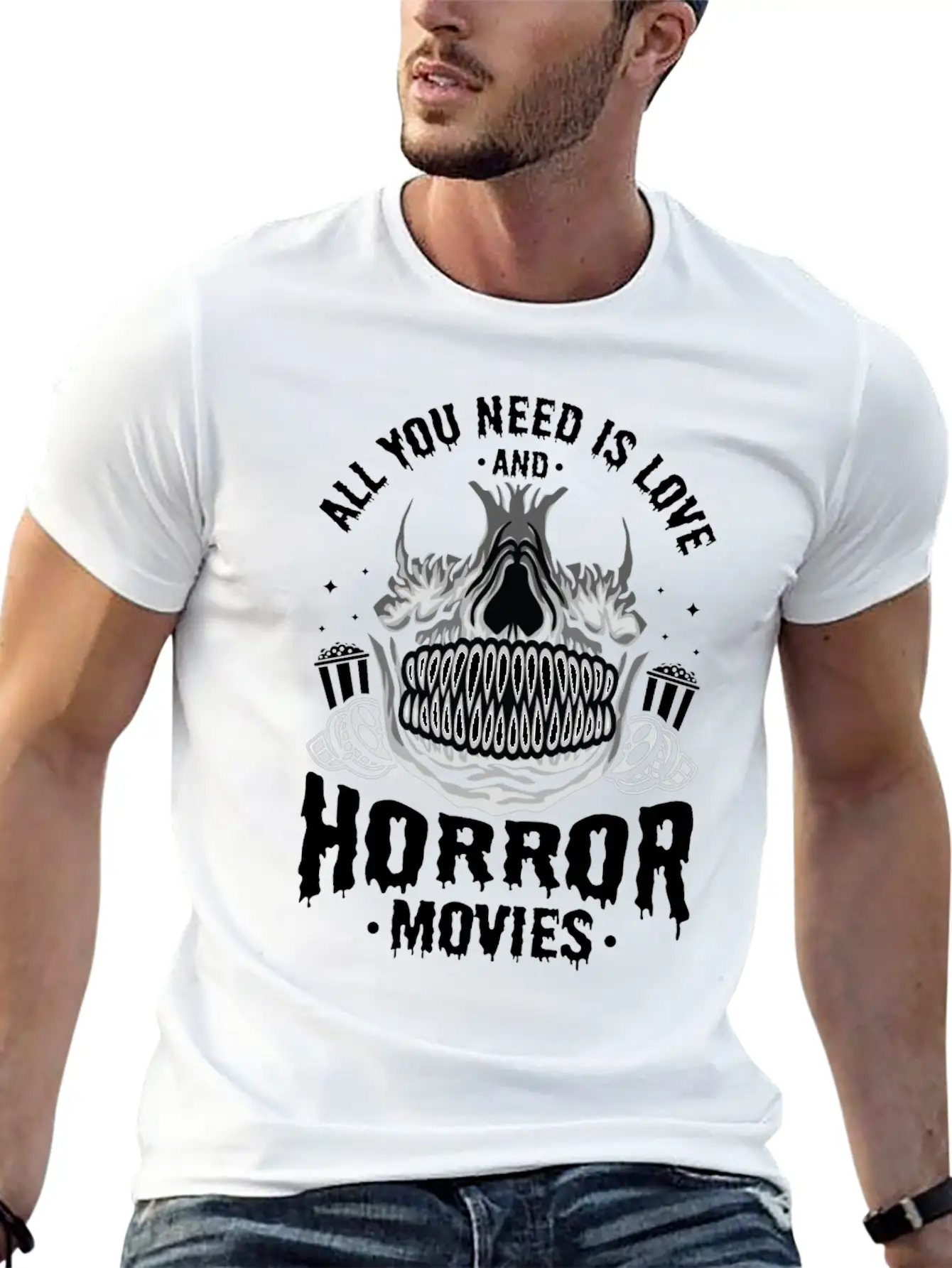 Zombie Horror Film Outfit Film Festival Halloween Timeless Short Sleeve Tee – Comfy And Minimalist Design
