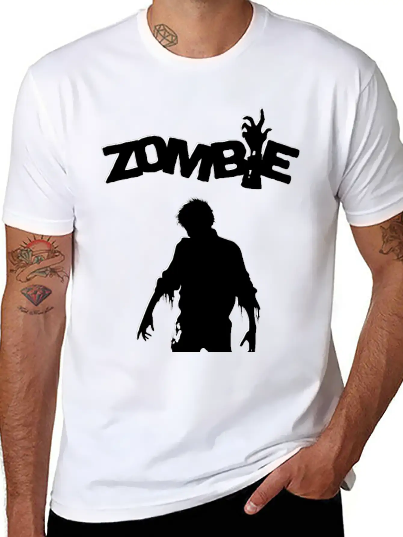 Zombie Shadow Stylish Everyday T-Shirt – Unisex Basic Cotton Tee