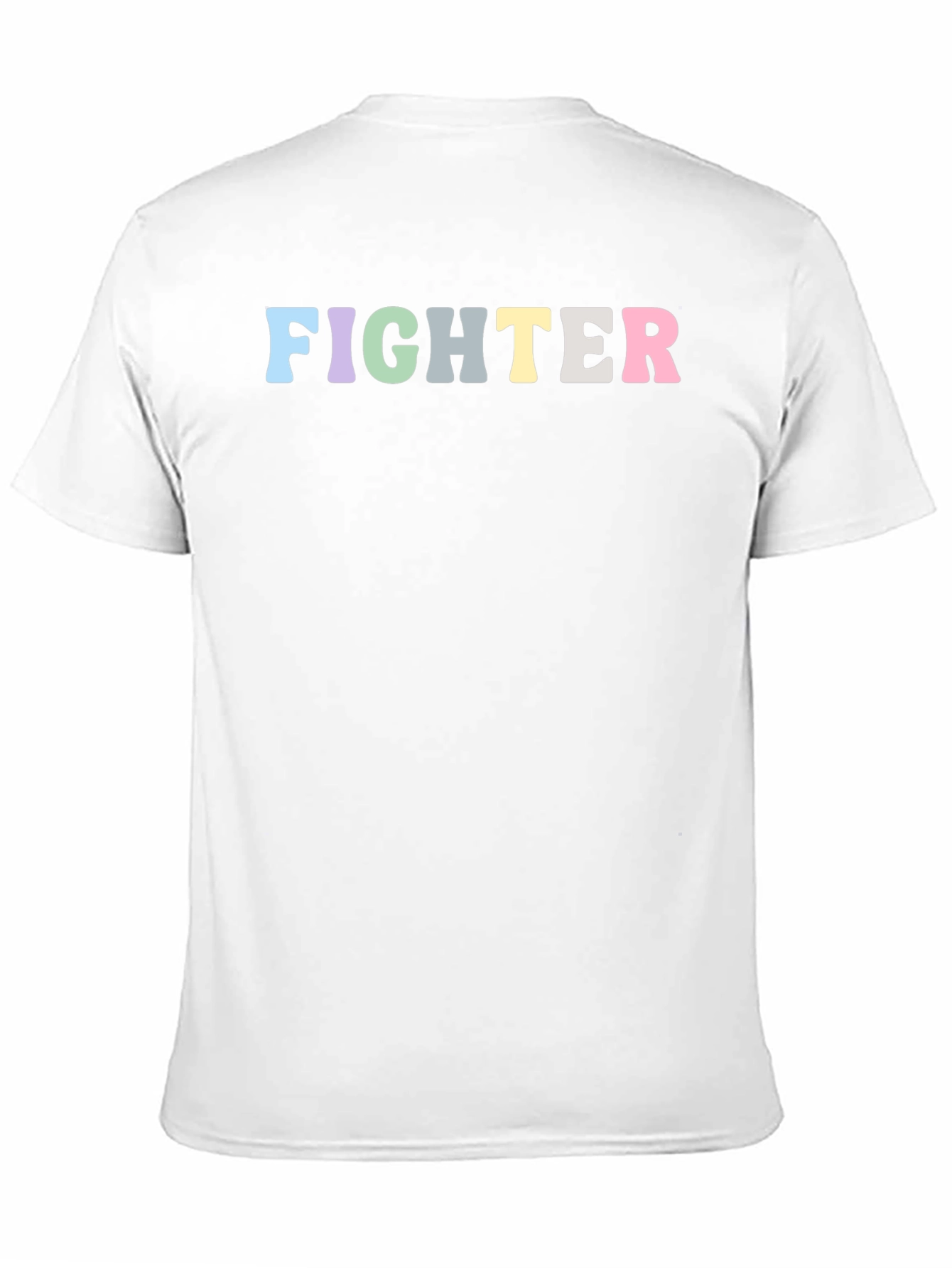Fighter Rainbow Text Black T-Shirt
