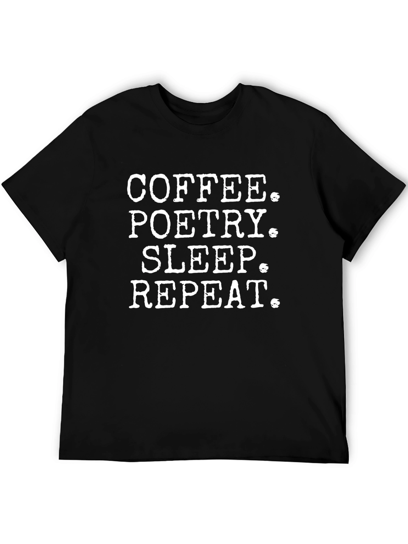 Coffee Poetry Sleep Repeat Graphic T-Shirt