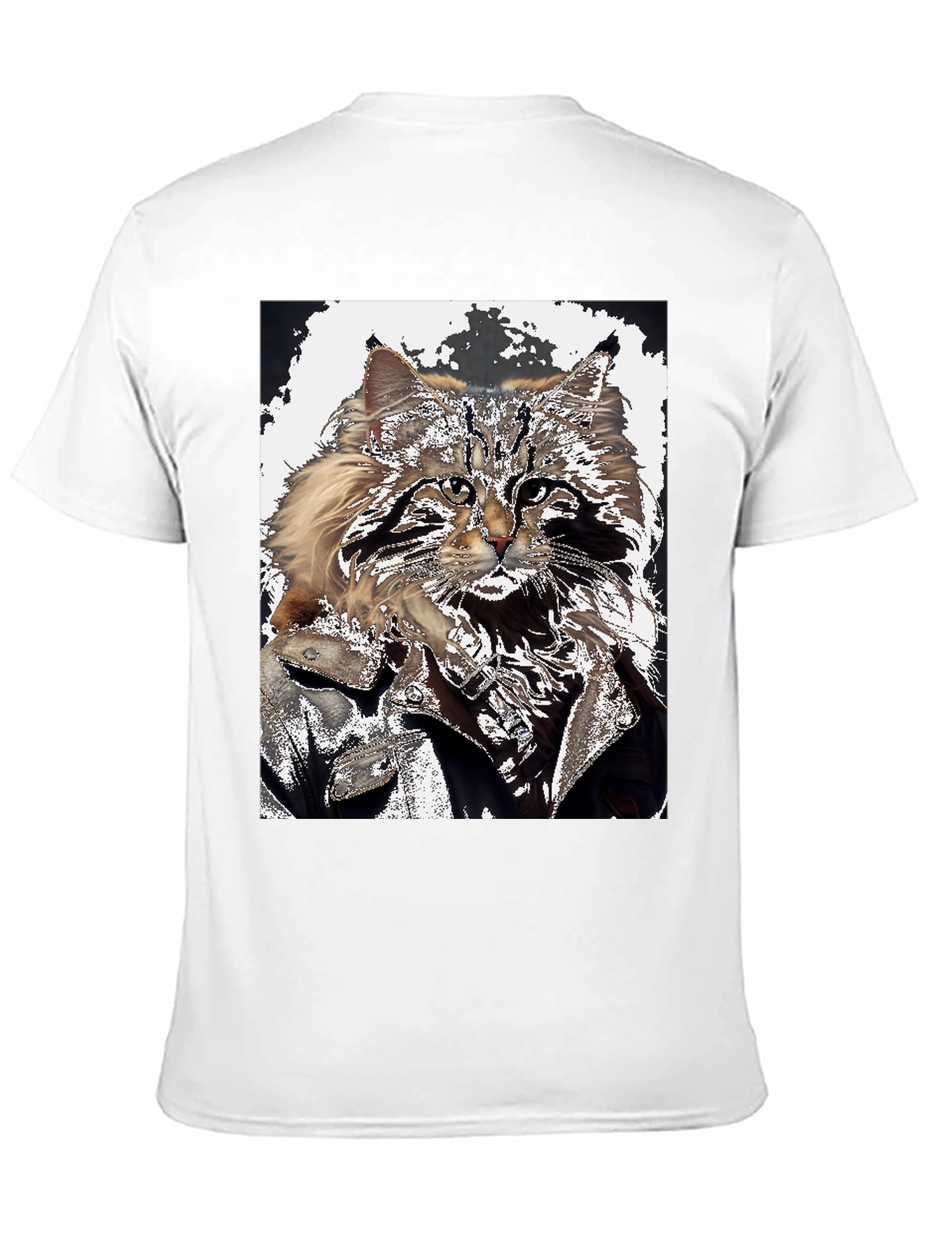 Cool Cat Biker Graphic T-Shirt
